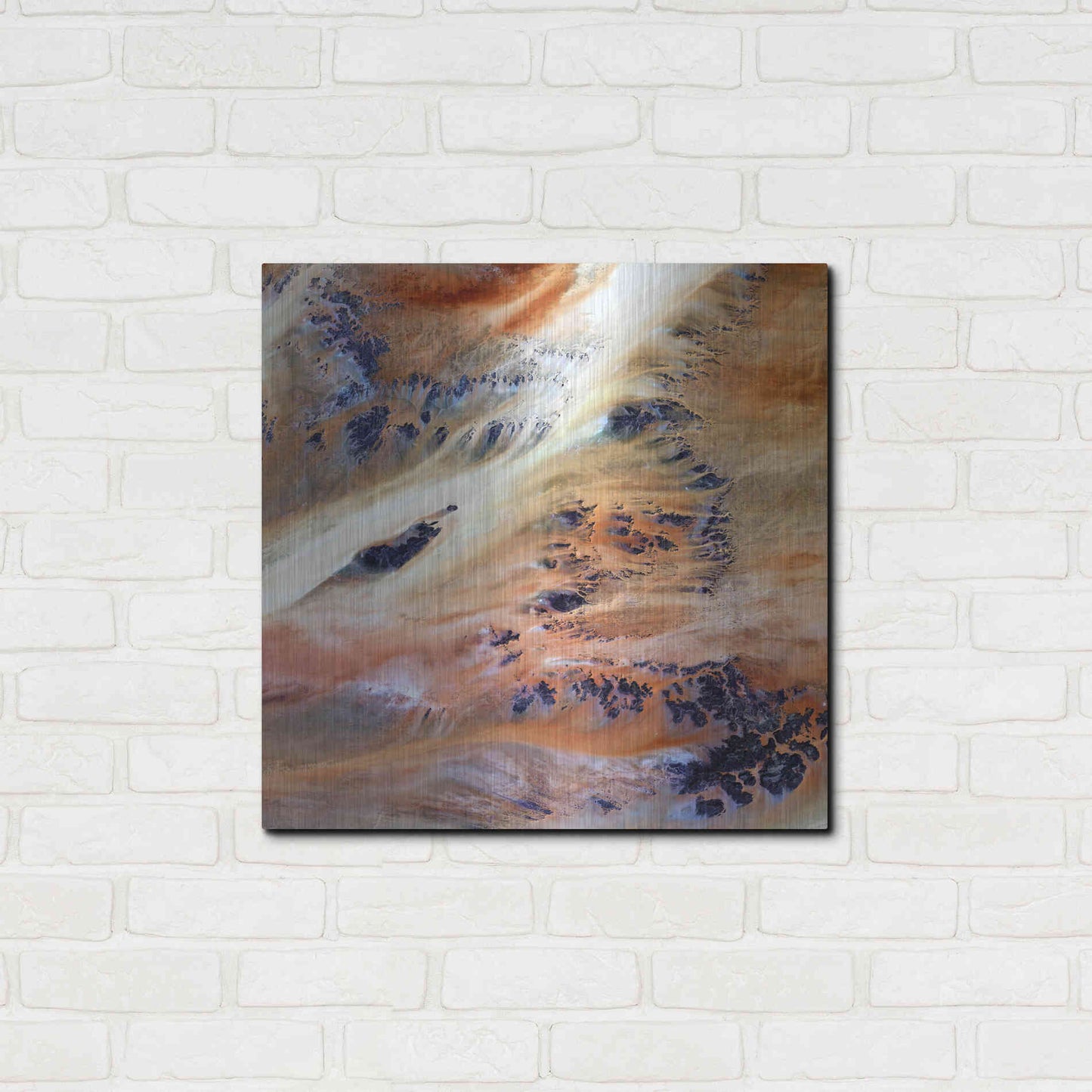 Luxe Metal Art 'Earth as Art: Terkezi Oasis' Metal Wall Art,24x24