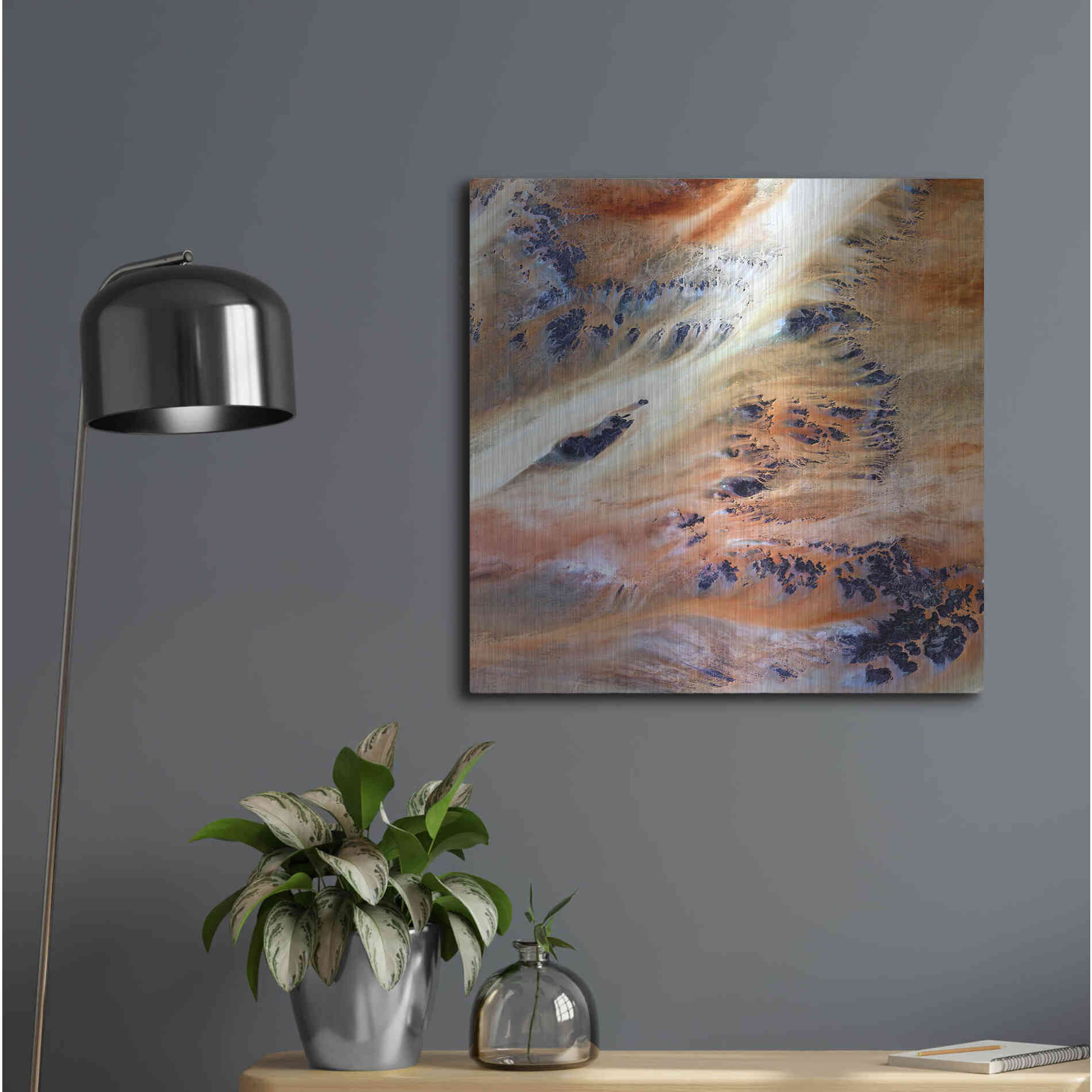 Luxe Metal Art 'Earth as Art: Terkezi Oasis' Metal Wall Art,24x24