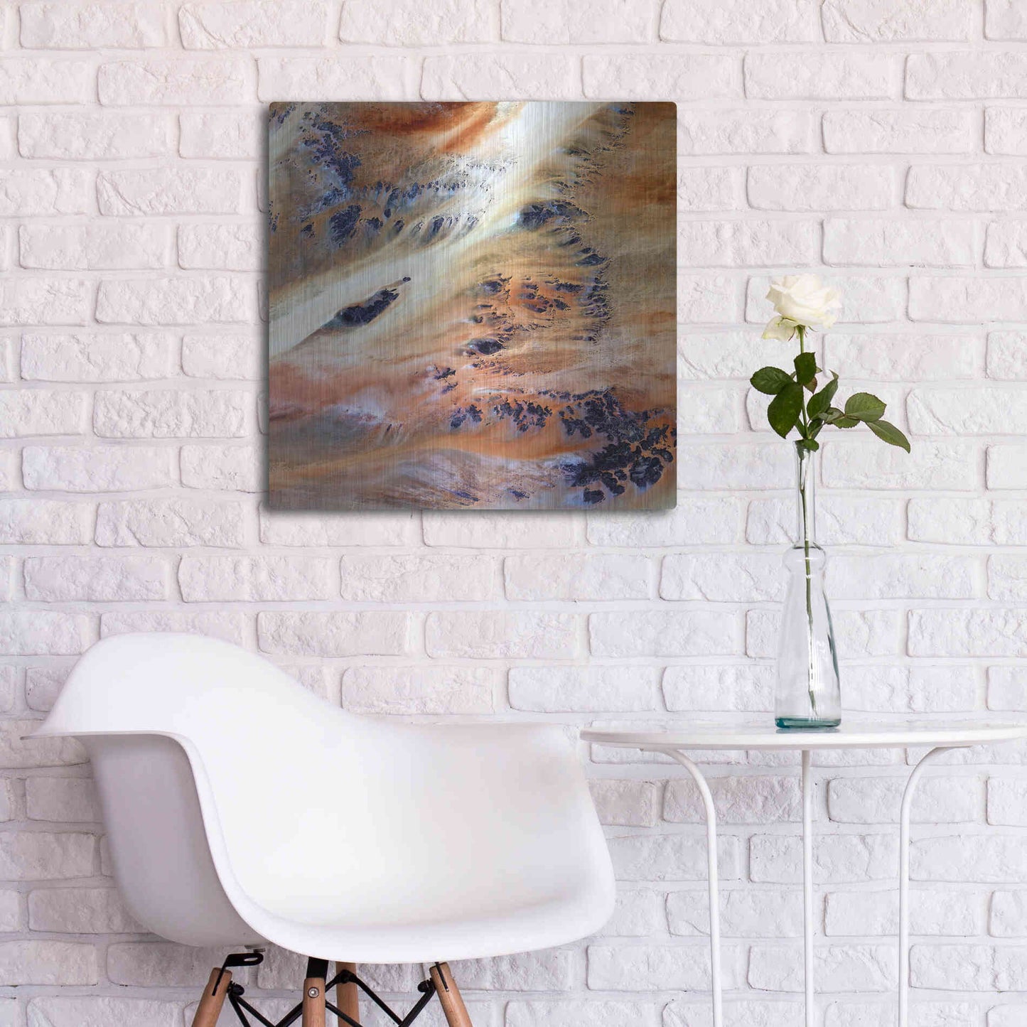 Luxe Metal Art 'Earth as Art: Terkezi Oasis' Metal Wall Art,24x24