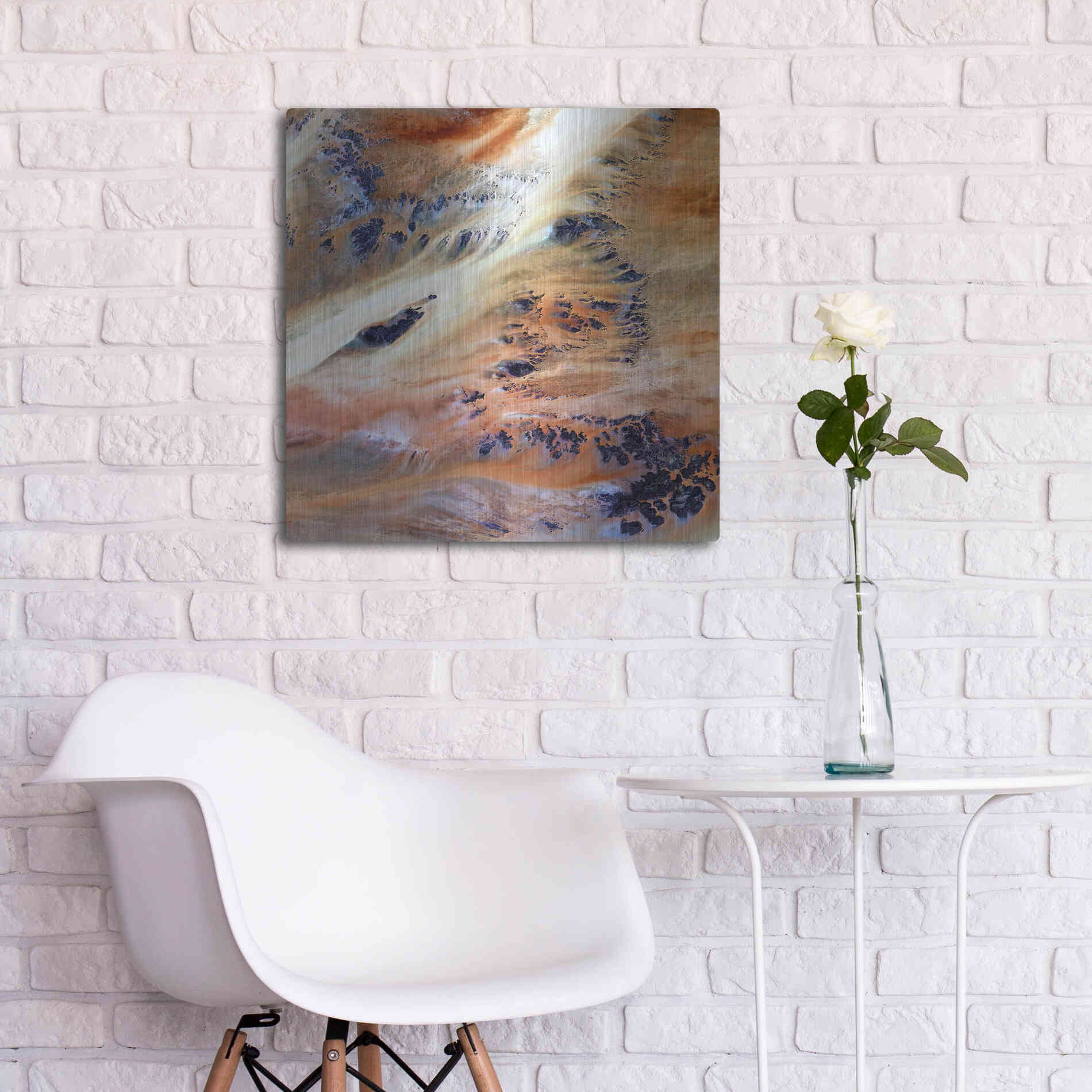 Luxe Metal Art 'Earth as Art: Terkezi Oasis' Metal Wall Art,24x24