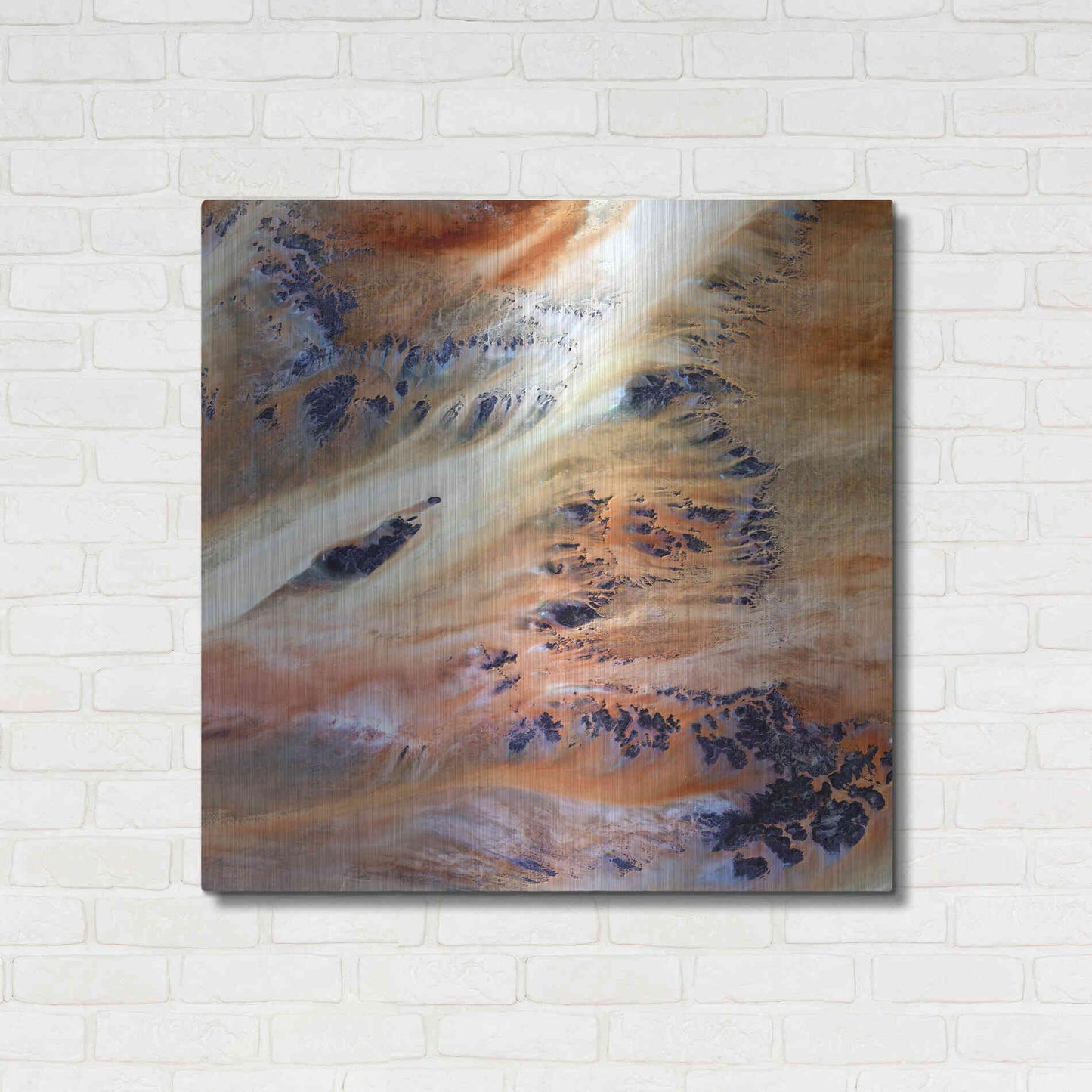 Luxe Metal Art 'Earth as Art: Terkezi Oasis' Metal Wall Art,36x36