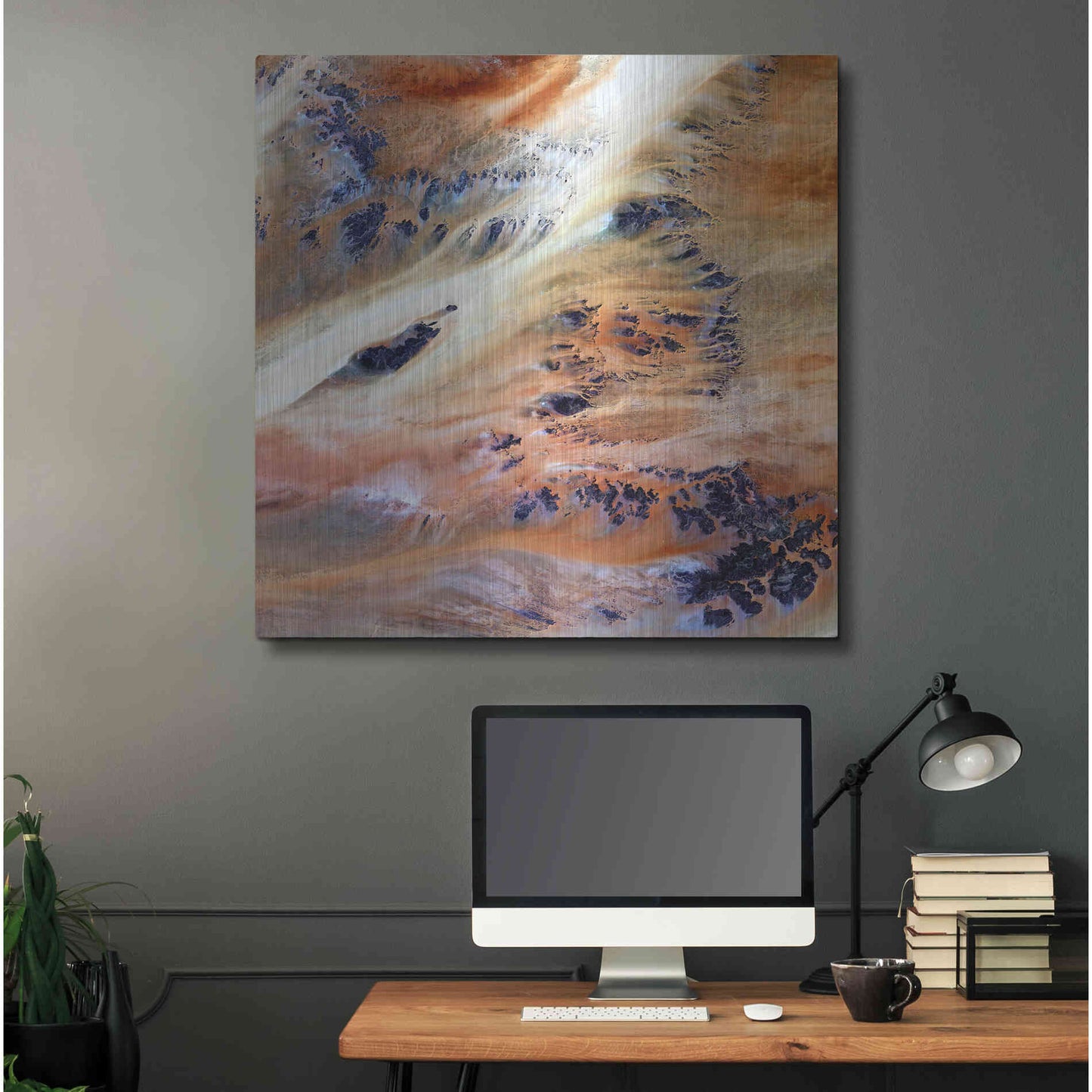 Luxe Metal Art 'Earth as Art: Terkezi Oasis' Metal Wall Art,36x36