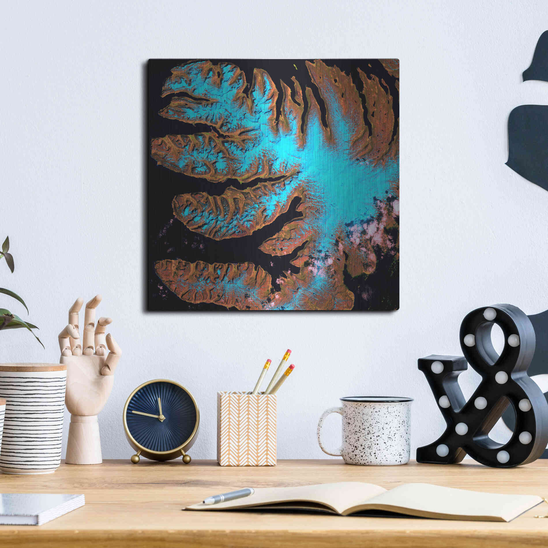 Luxe Metal Art 'Earth as Art: West Fjords' Metal Wall Art,12x12