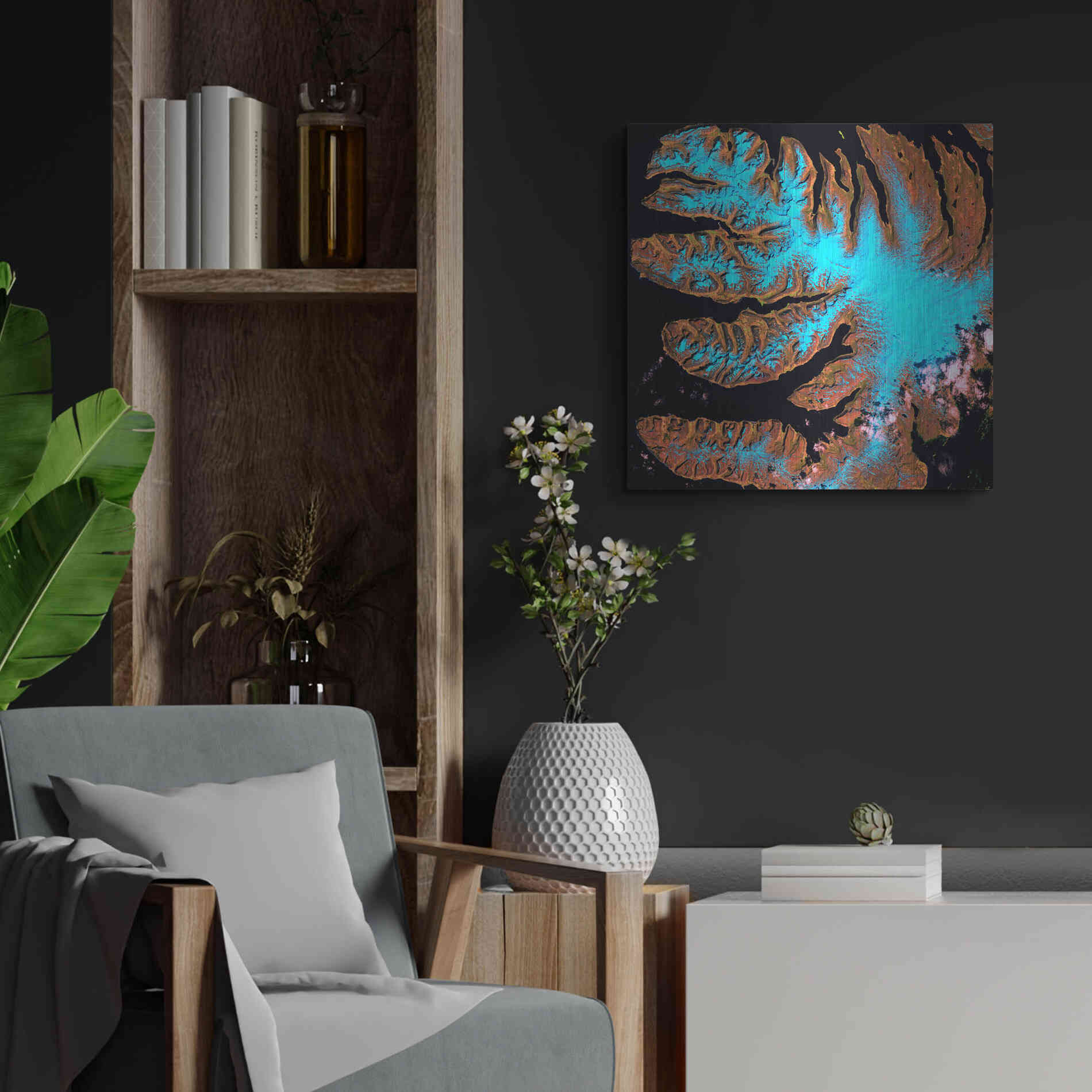 Luxe Metal Art 'Earth as Art: West Fjords' Metal Wall Art,24x24