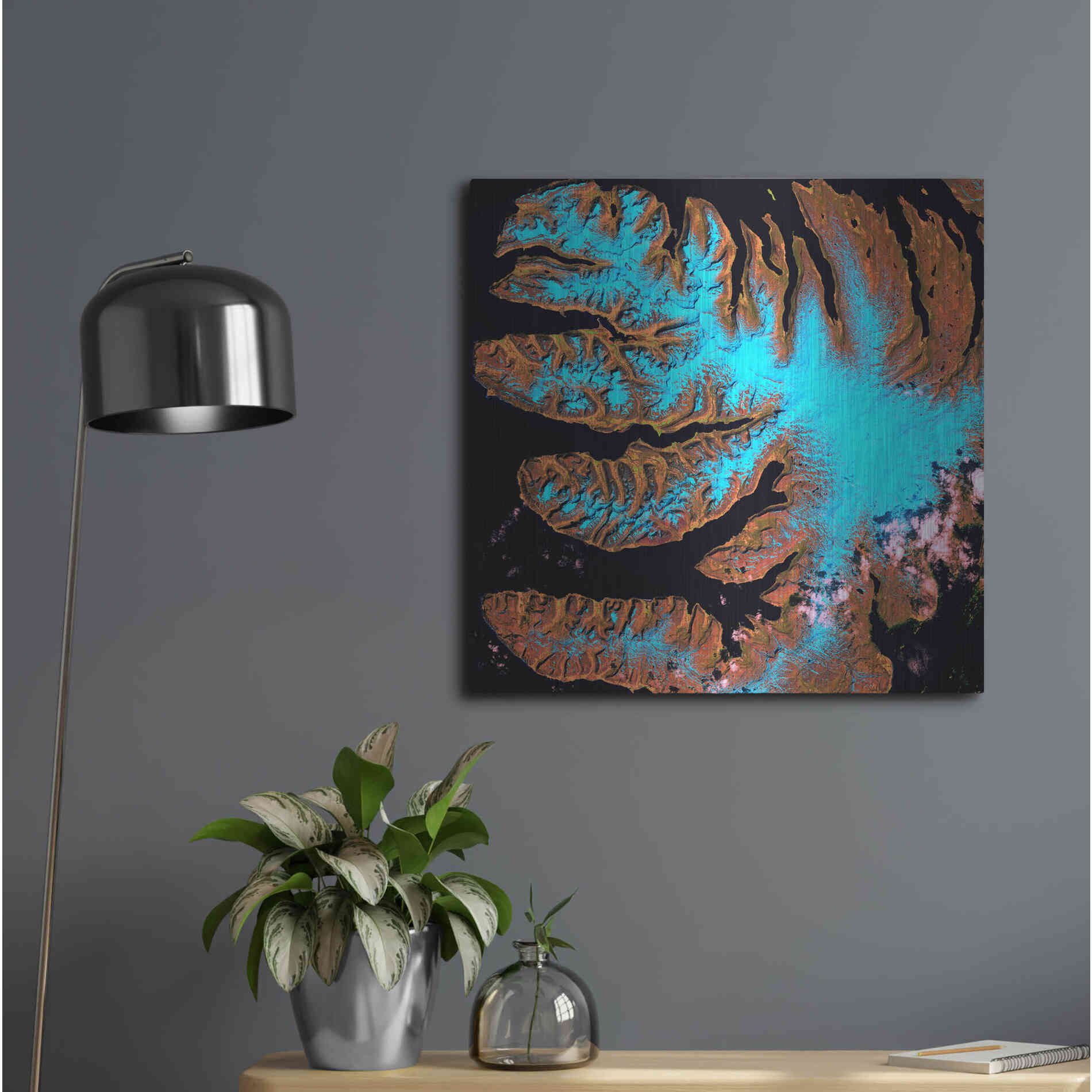 Luxe Metal Art 'Earth as Art: West Fjords' Metal Wall Art,24x24