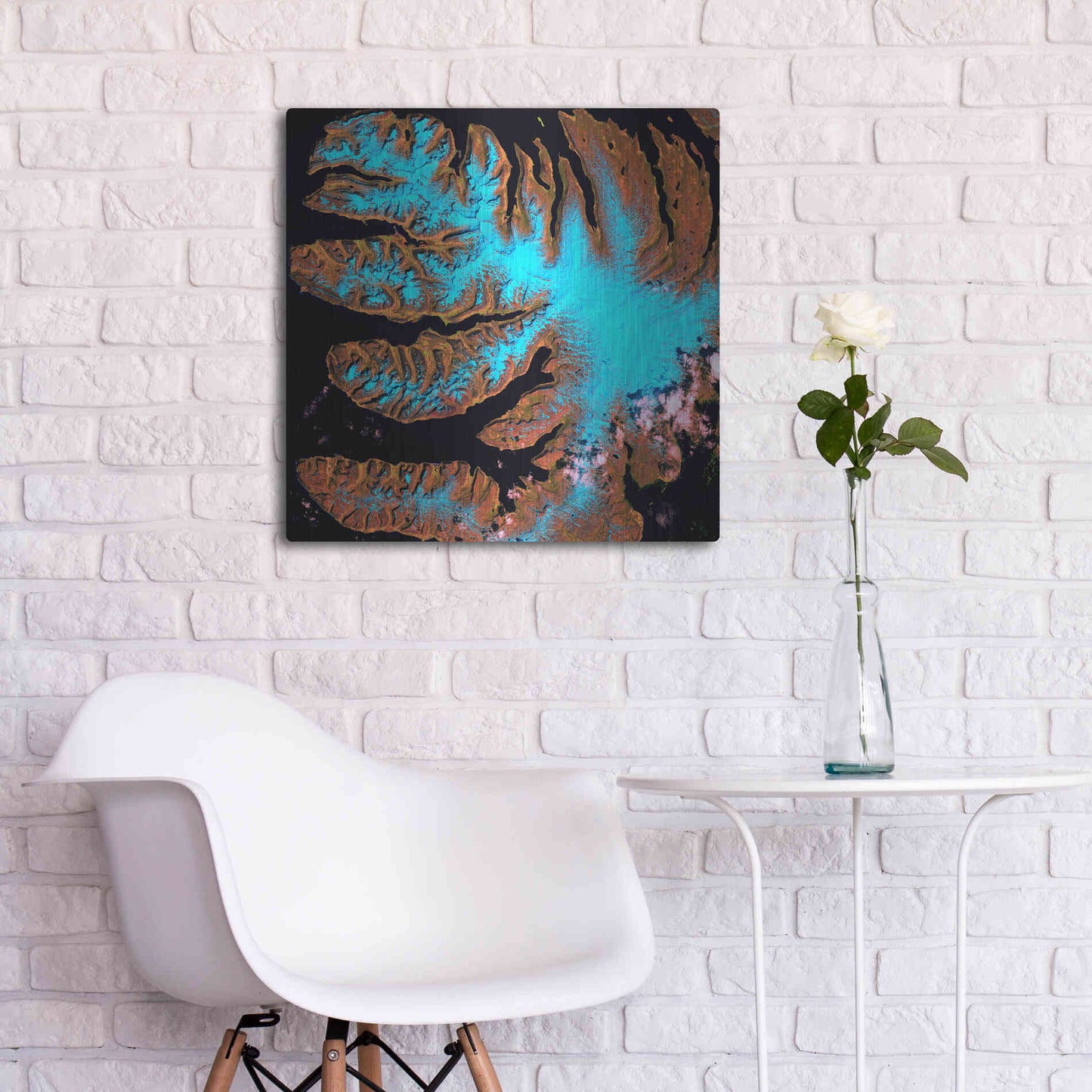 Luxe Metal Art 'Earth as Art: West Fjords' Metal Wall Art,24x24