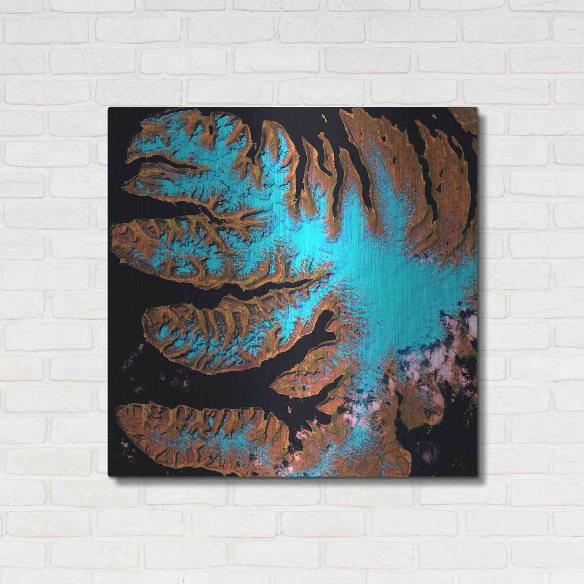 Luxe Metal Art 'Earth as Art: West Fjords' Metal Wall Art,36x36