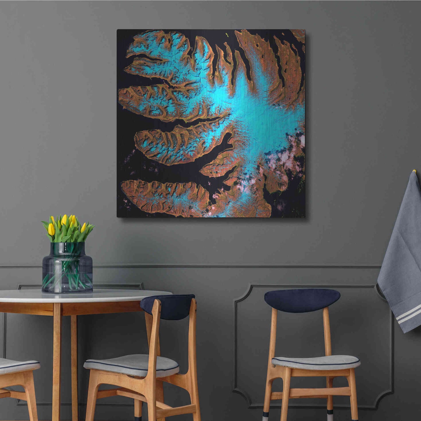 Luxe Metal Art 'Earth as Art: West Fjords' Metal Wall Art,36x36