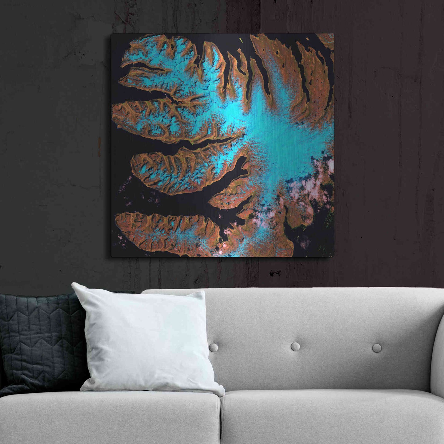 Luxe Metal Art 'Earth as Art: West Fjords' Metal Wall Art,36x36