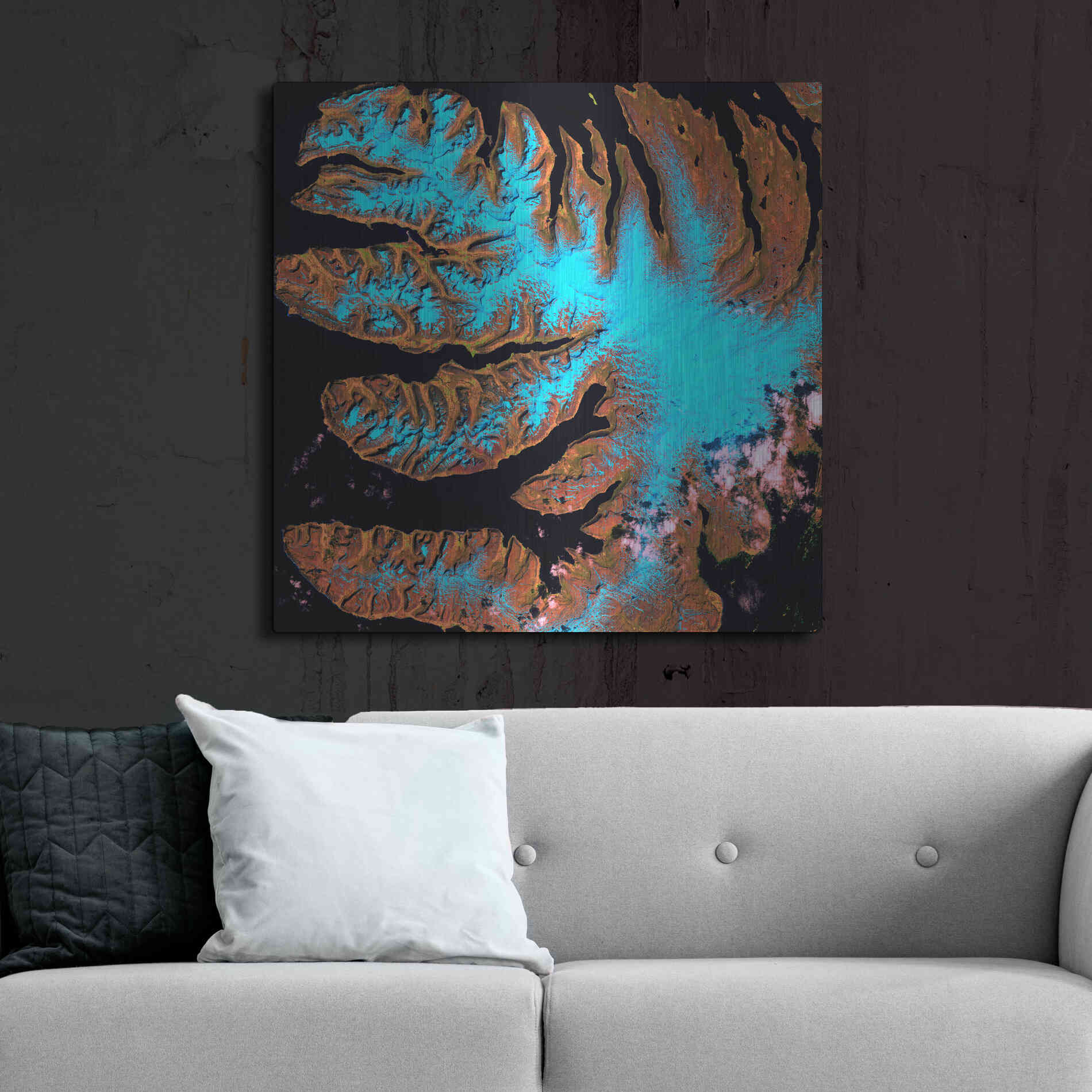 Luxe Metal Art 'Earth as Art: West Fjords' Metal Wall Art,36x36