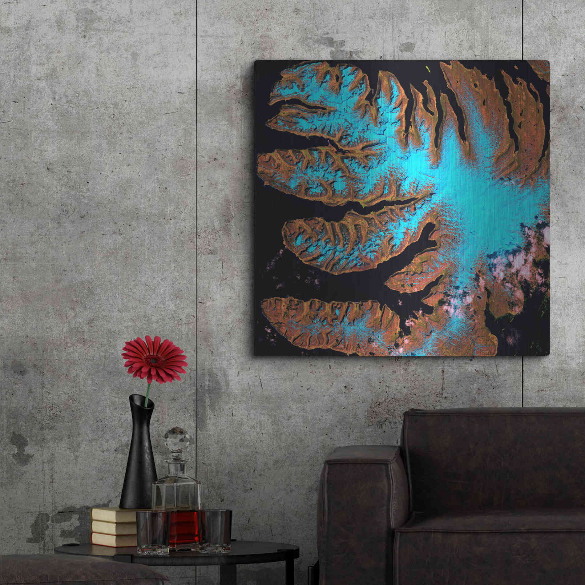 Luxe Metal Art 'Earth as Art: West Fjords' Metal Wall Art,36x36