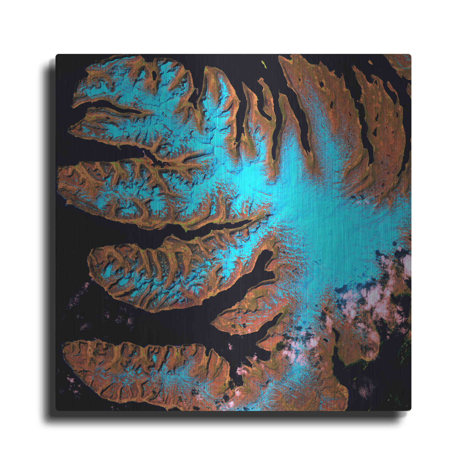 Luxe Metal Art 'Earth as Art: West Fjords' Metal Wall Art
