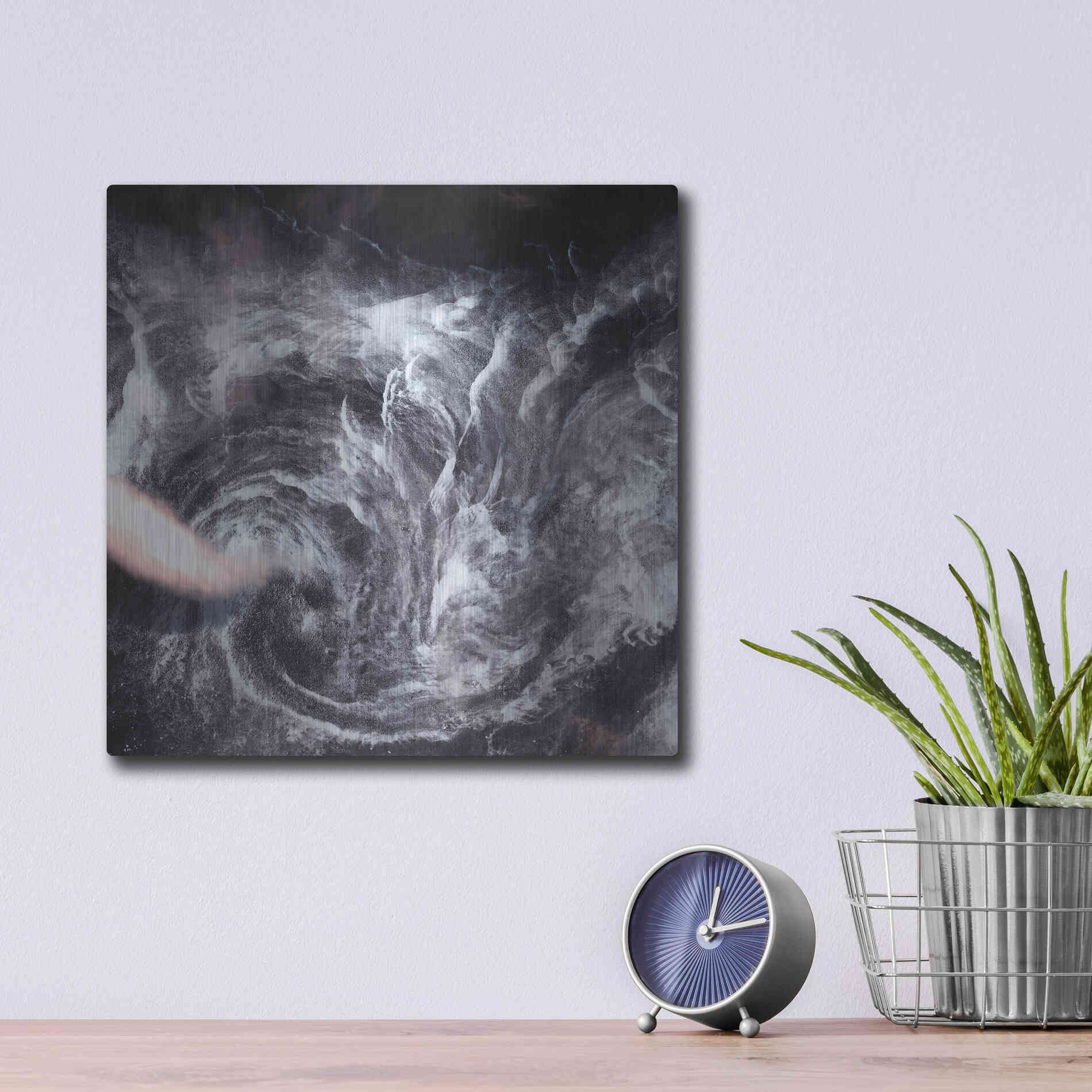 Luxe Metal Art 'Earth as Art: Whirlpool in the Air' Metal Wall Art,12x12