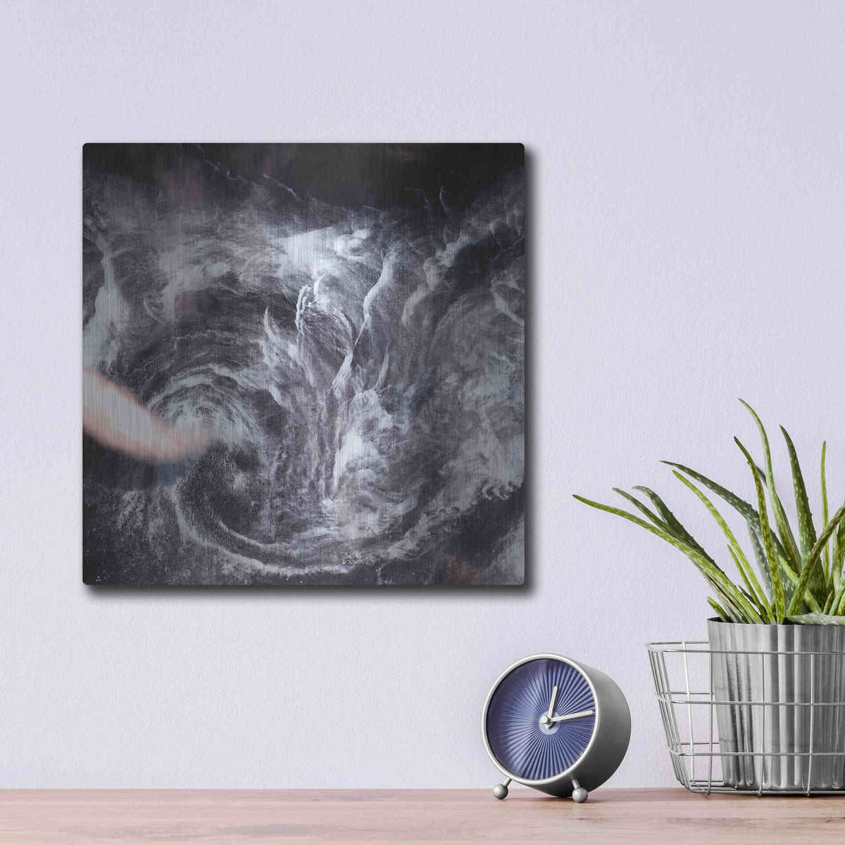 Luxe Metal Art 'Earth as Art: Whirlpool in the Air' Metal Wall Art,12x12