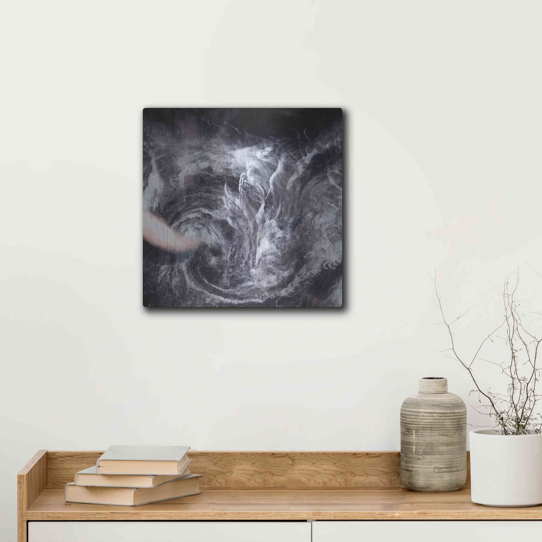 Luxe Metal Art 'Earth as Art: Whirlpool in the Air' Metal Wall Art,12x12