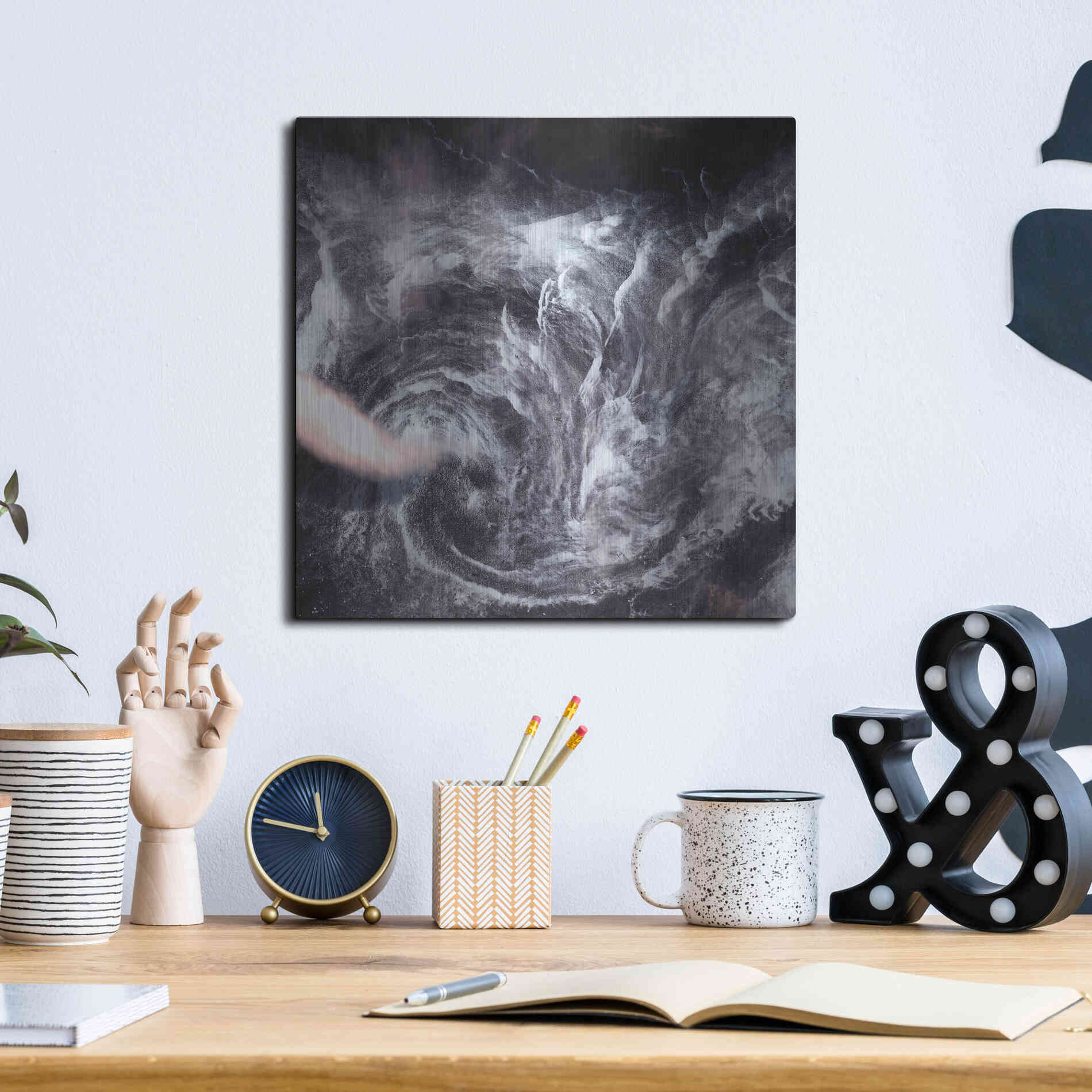Luxe Metal Art 'Earth as Art: Whirlpool in the Air' Metal Wall Art,12x12
