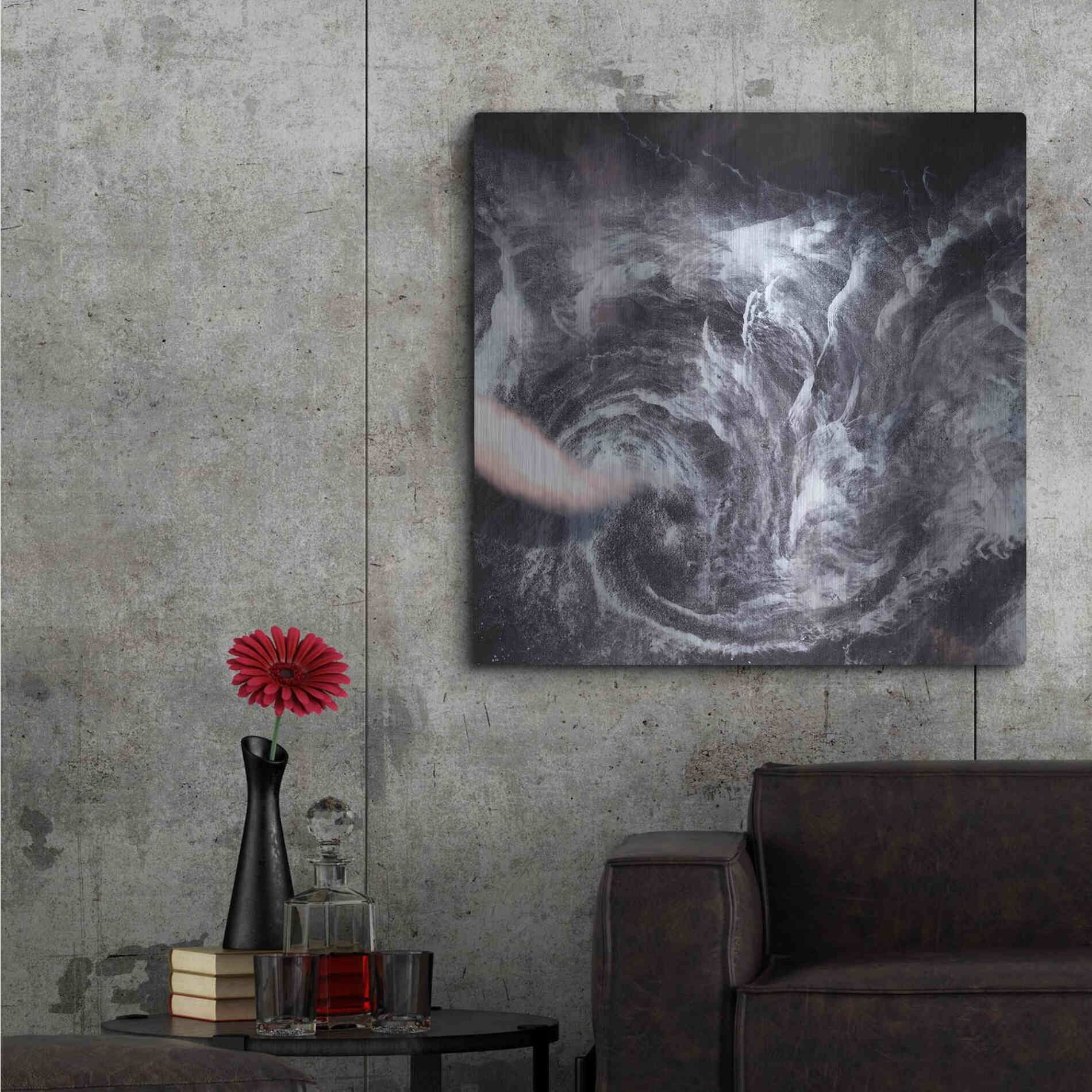 Luxe Metal Art 'Earth as Art: Whirlpool in the Air' Metal Wall Art,36x36