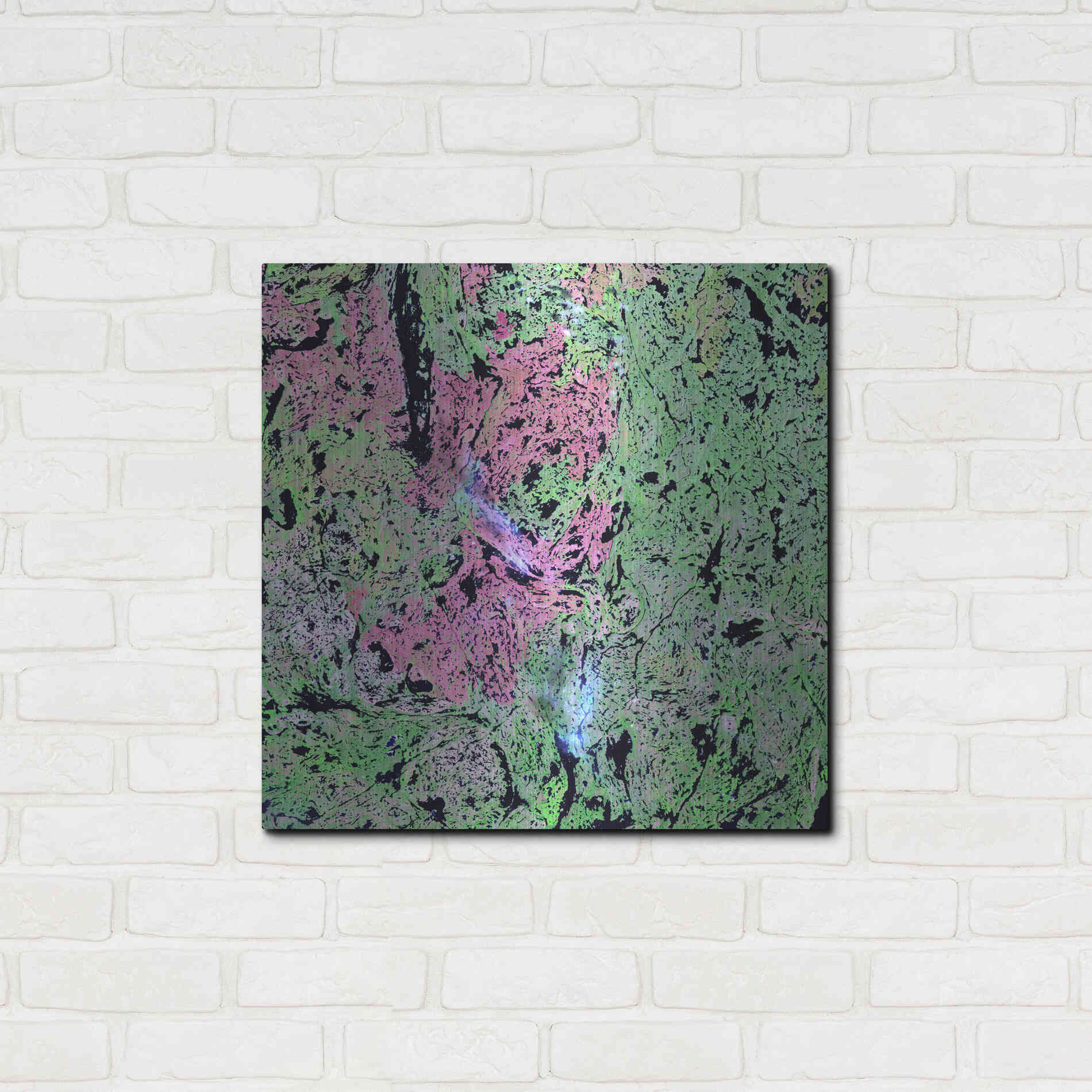 Luxe Metal Art 'Earth as Art: Yellowknife Wetlands' Metal Wall Art,24x24