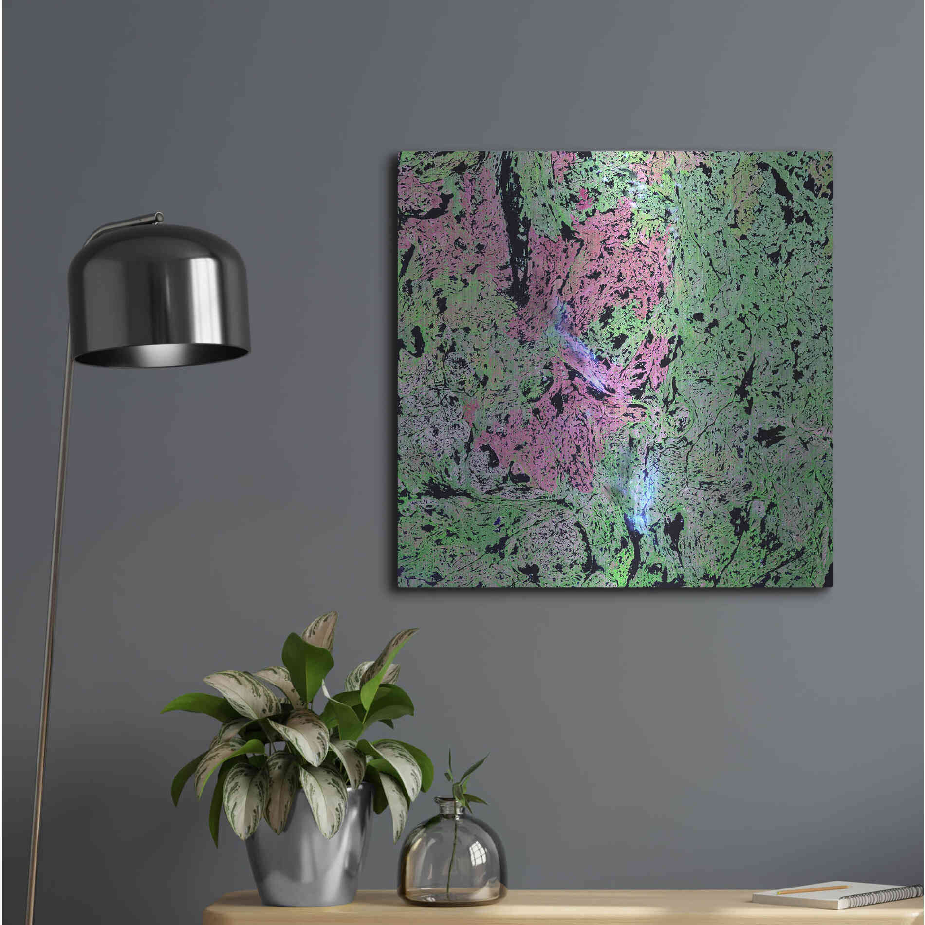 Luxe Metal Art 'Earth as Art: Yellowknife Wetlands' Metal Wall Art,24x24