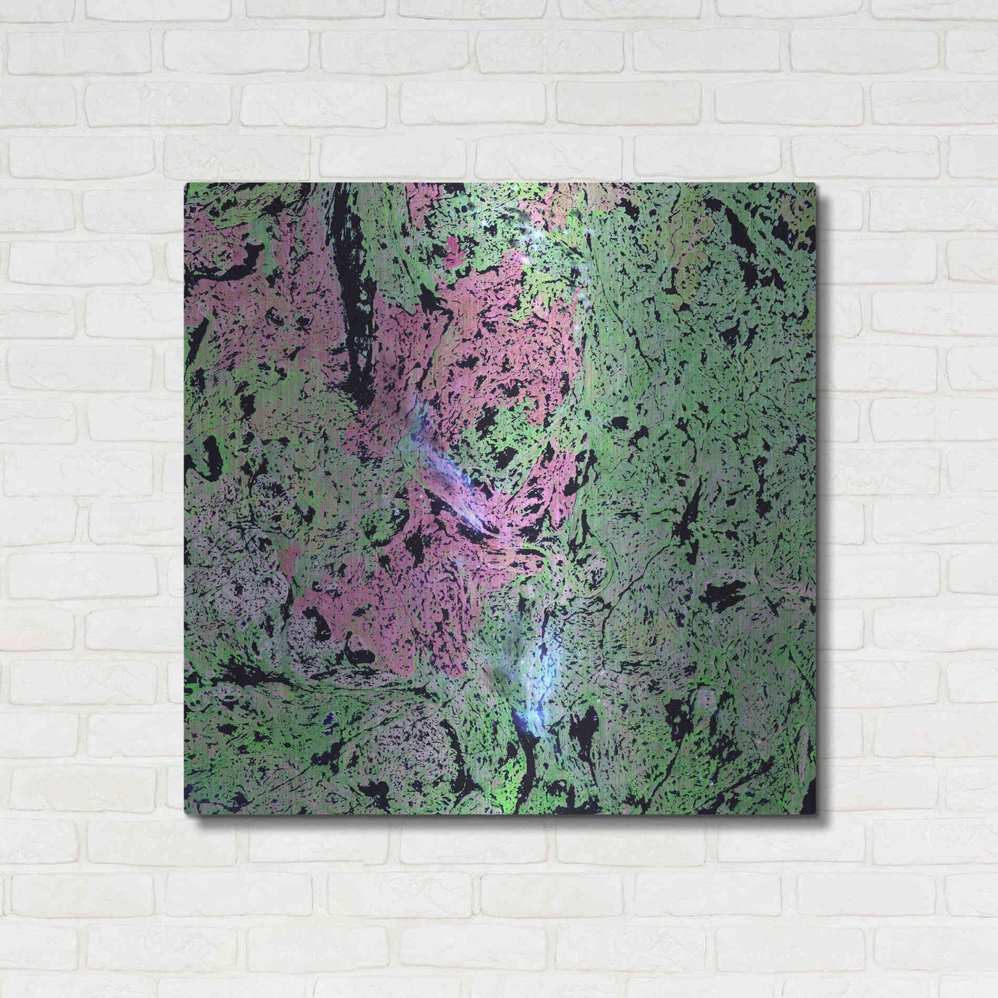 Luxe Metal Art 'Earth as Art: Yellowknife Wetlands' Metal Wall Art,36x36