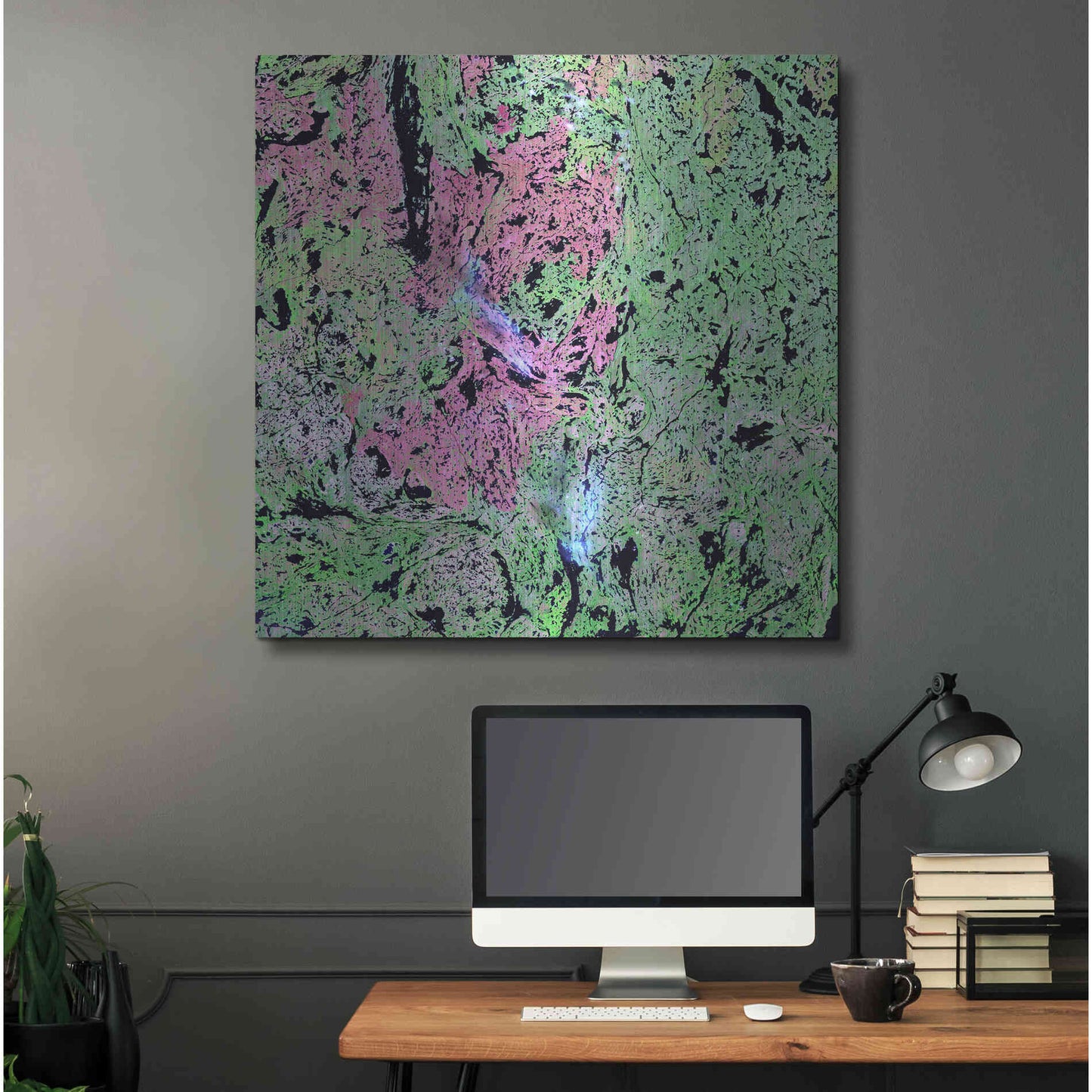 Luxe Metal Art 'Earth as Art: Yellowknife Wetlands' Metal Wall Art,36x36