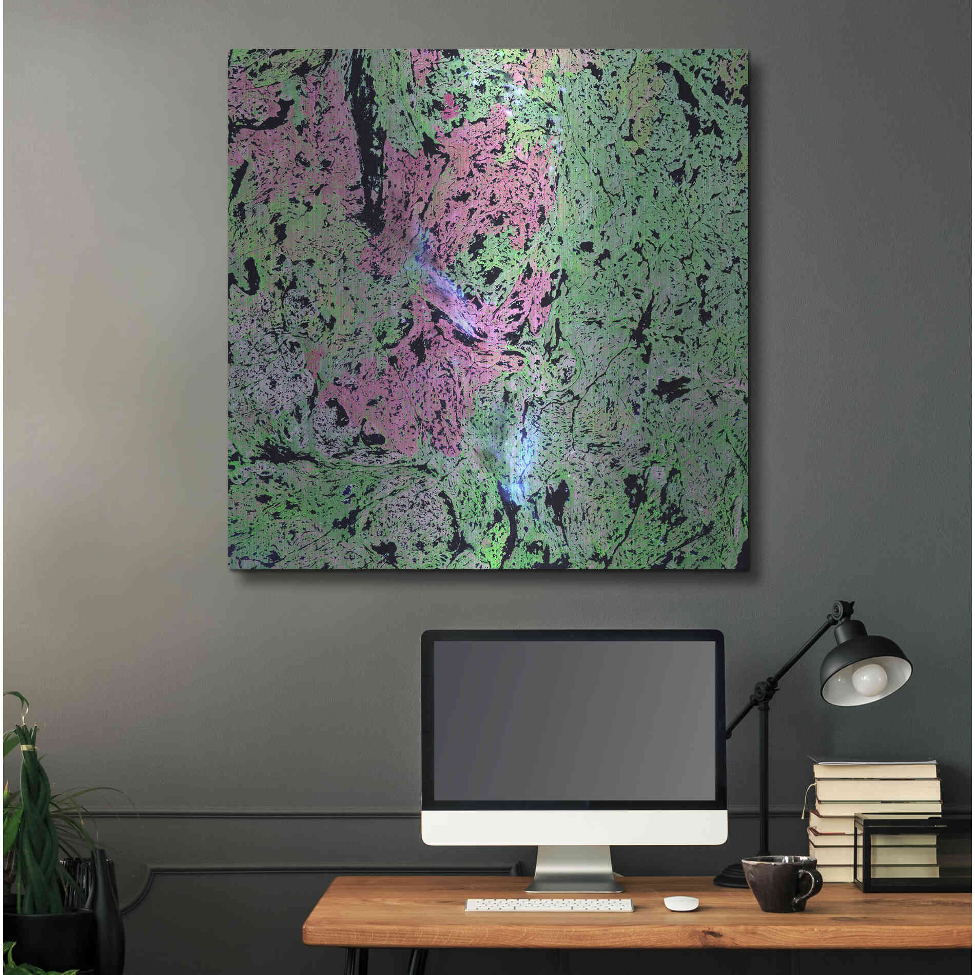 Luxe Metal Art 'Earth as Art: Yellowknife Wetlands' Metal Wall Art,36x36