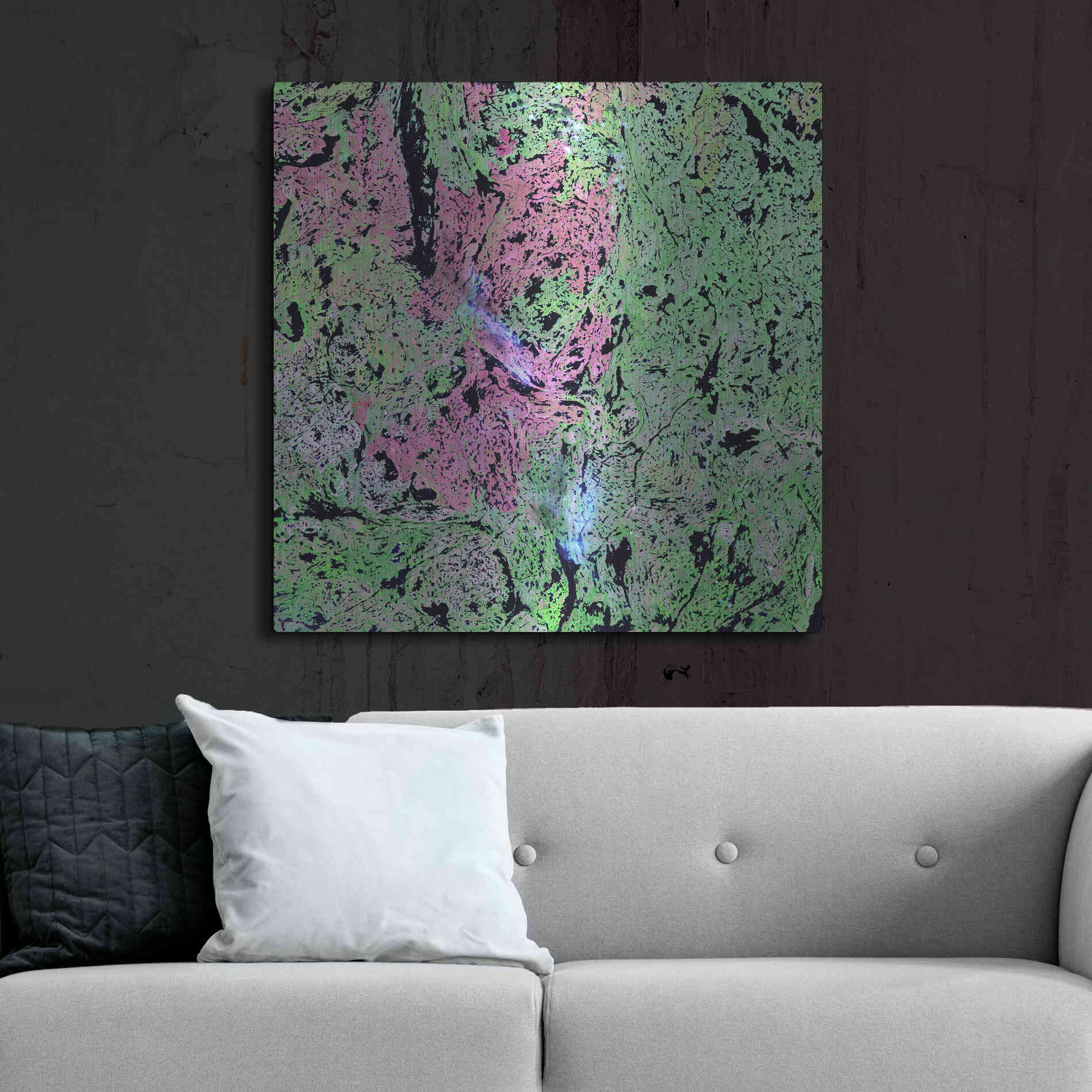 Luxe Metal Art 'Earth as Art: Yellowknife Wetlands' Metal Wall Art,36x36