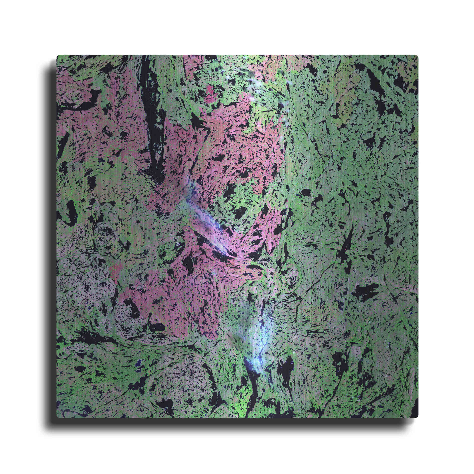 Luxe Metal Art 'Earth as Art: Yellowknife Wetlands' Metal Wall Art