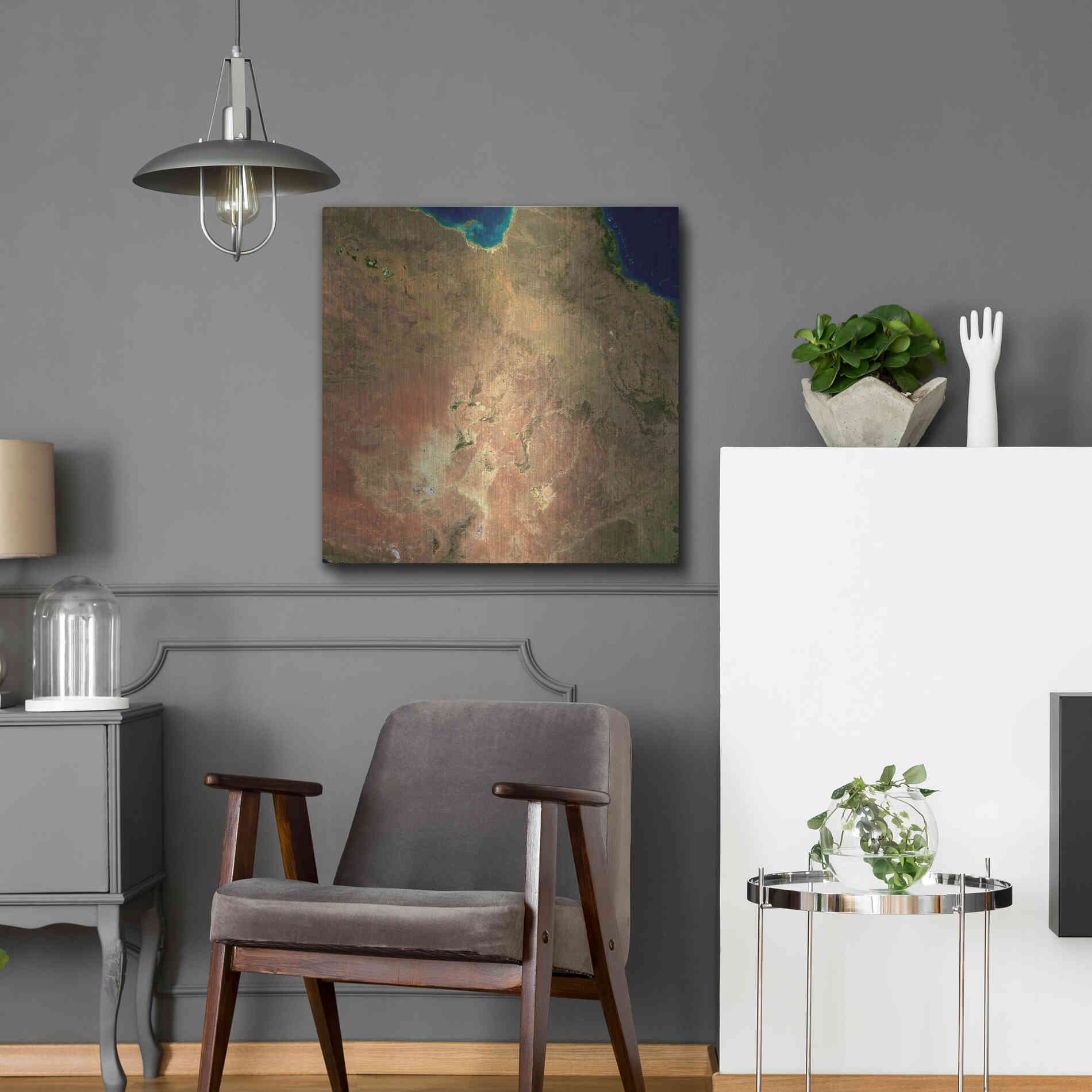 Luxe Metal Art 'Earth as Art: Australia' Metal Wall Art,24x24