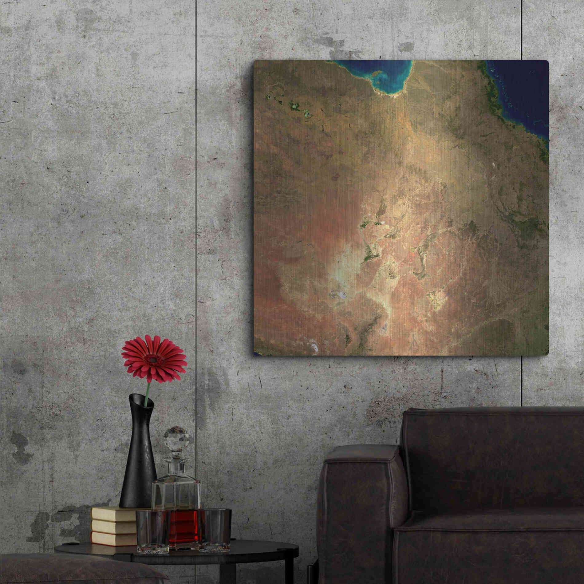 Luxe Metal Art 'Earth as Art: Australia' Metal Wall Art,36x36