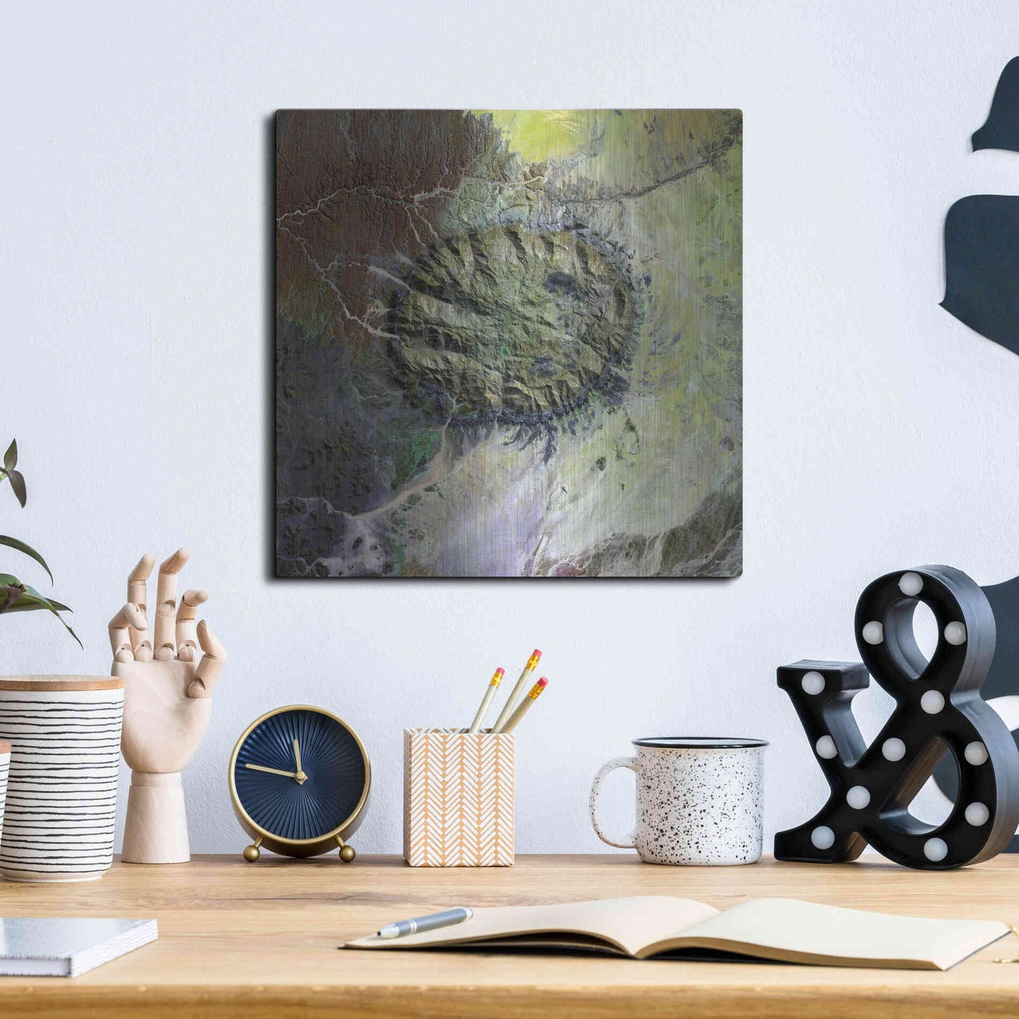 Luxe Metal Art 'Earth as Art: Brandberg Massif' Metal Wall Art,12x12