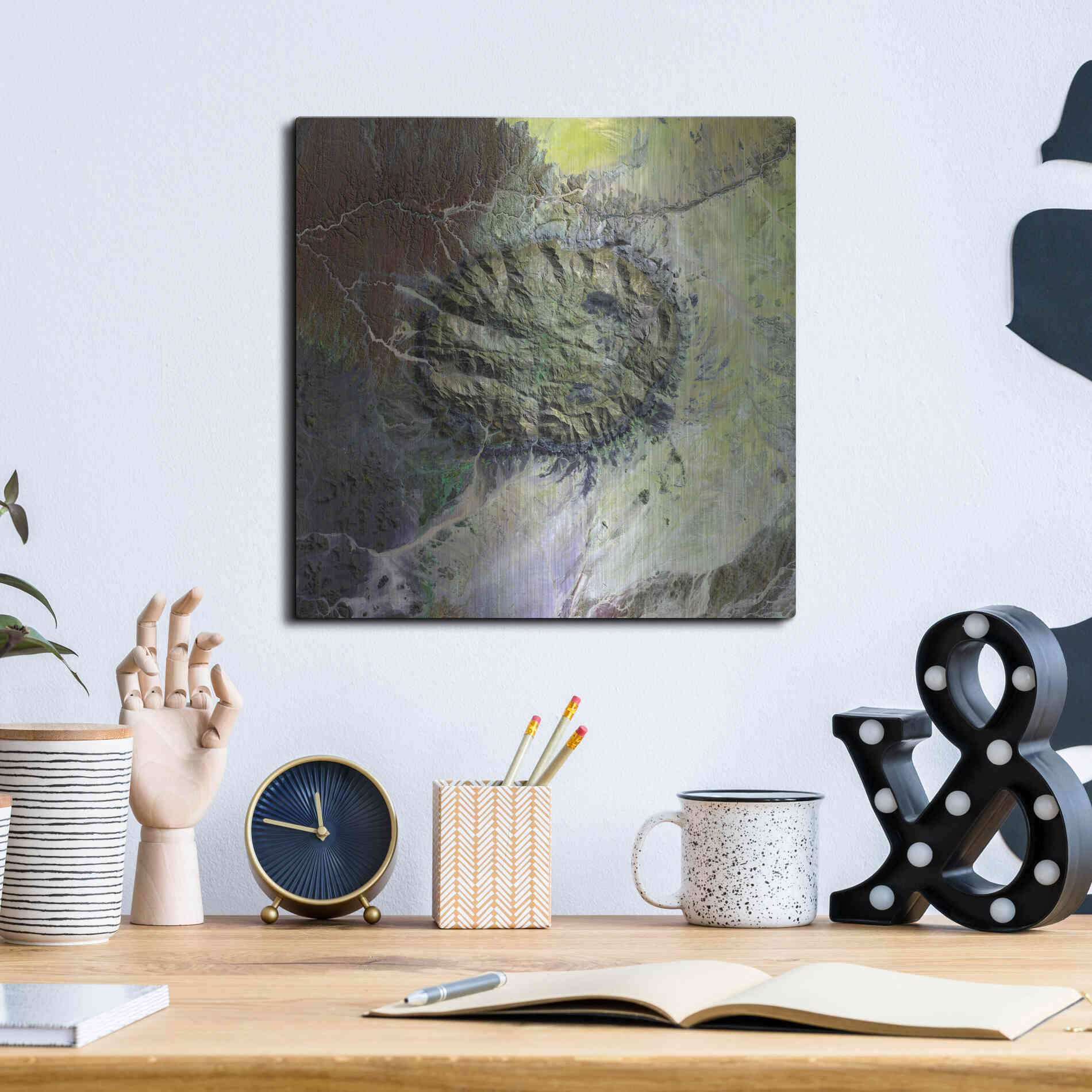 Luxe Metal Art 'Earth as Art: Brandberg Massif' Metal Wall Art,12x12