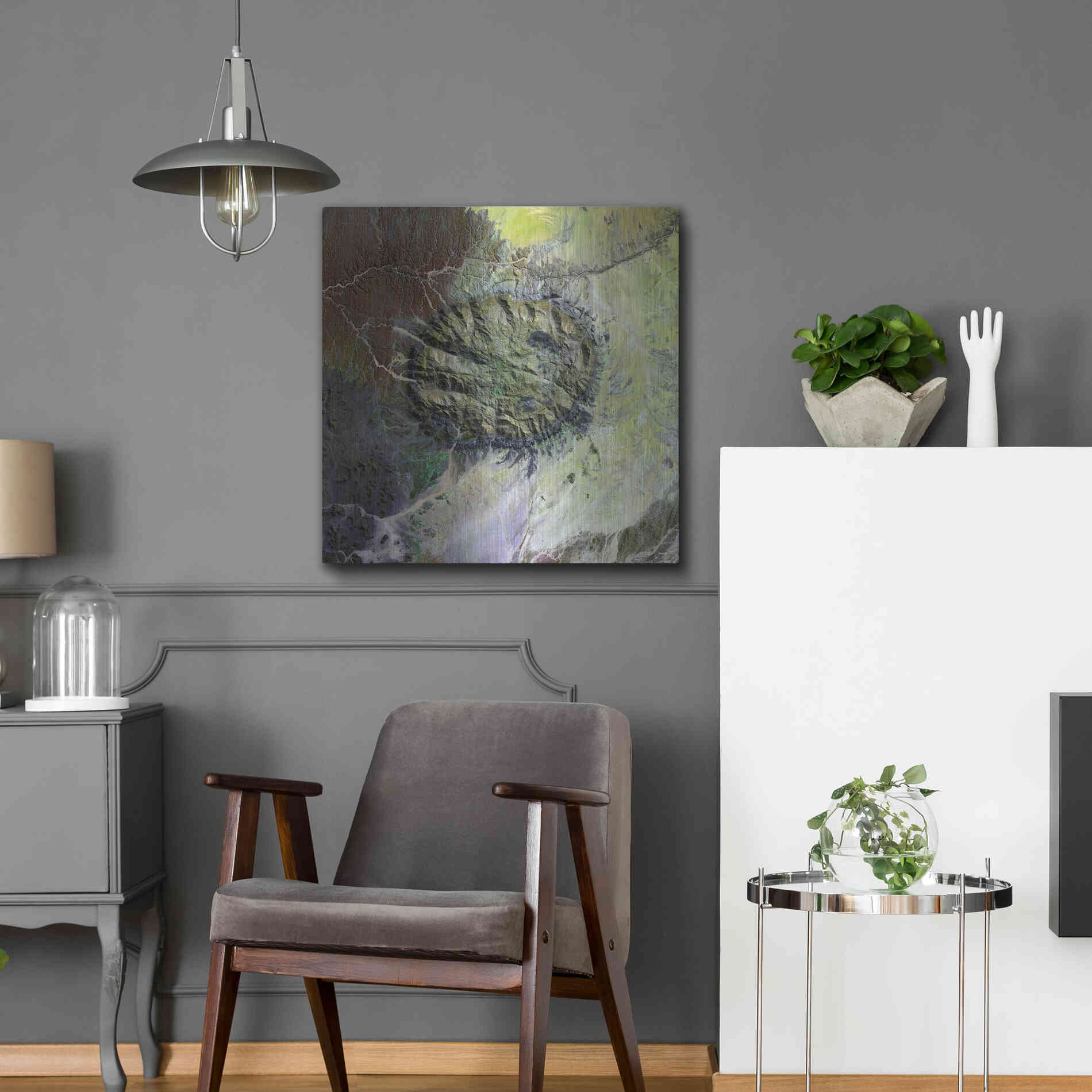 Luxe Metal Art 'Earth as Art: Brandberg Massif' Metal Wall Art,24x24