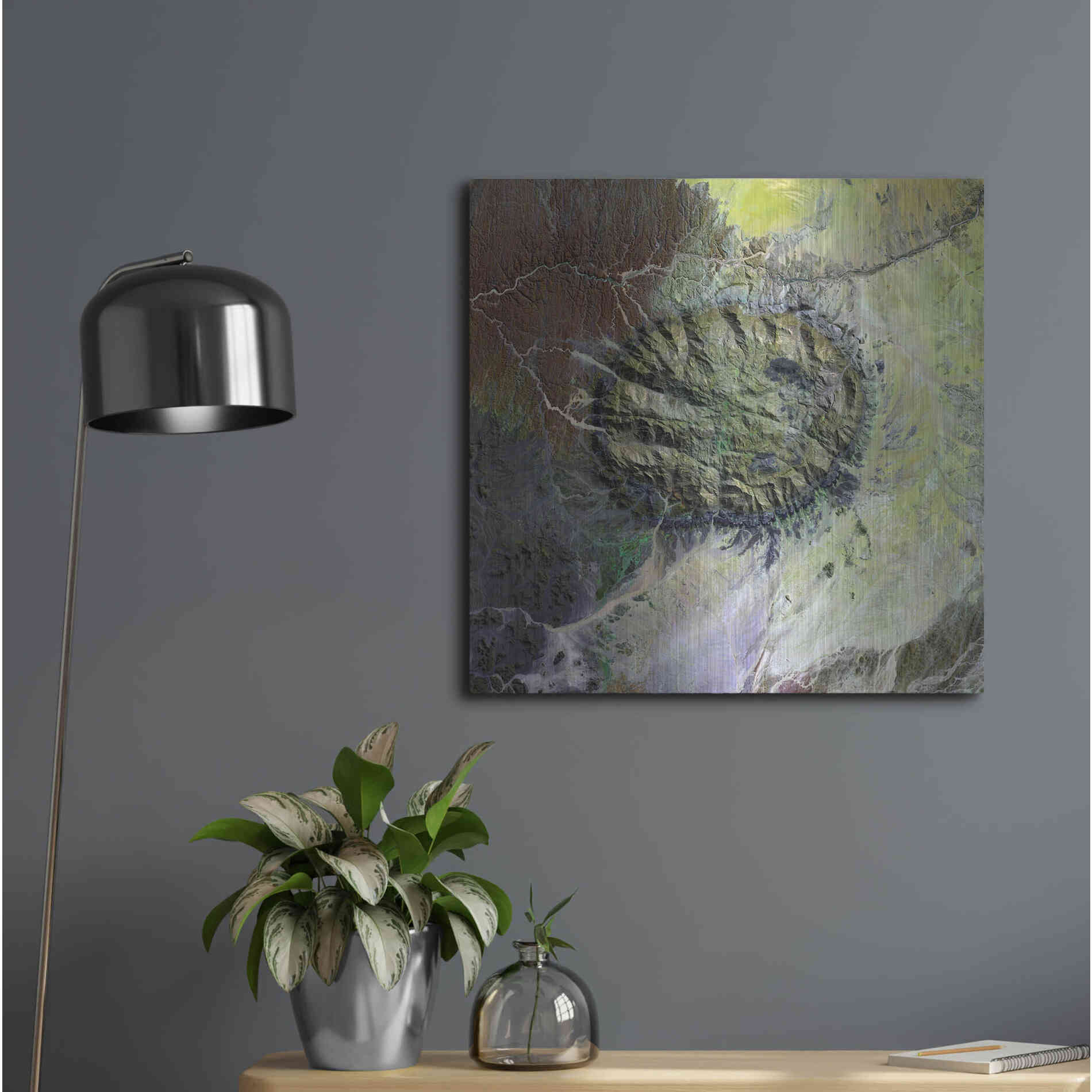 Luxe Metal Art 'Earth as Art: Brandberg Massif' Metal Wall Art,24x24