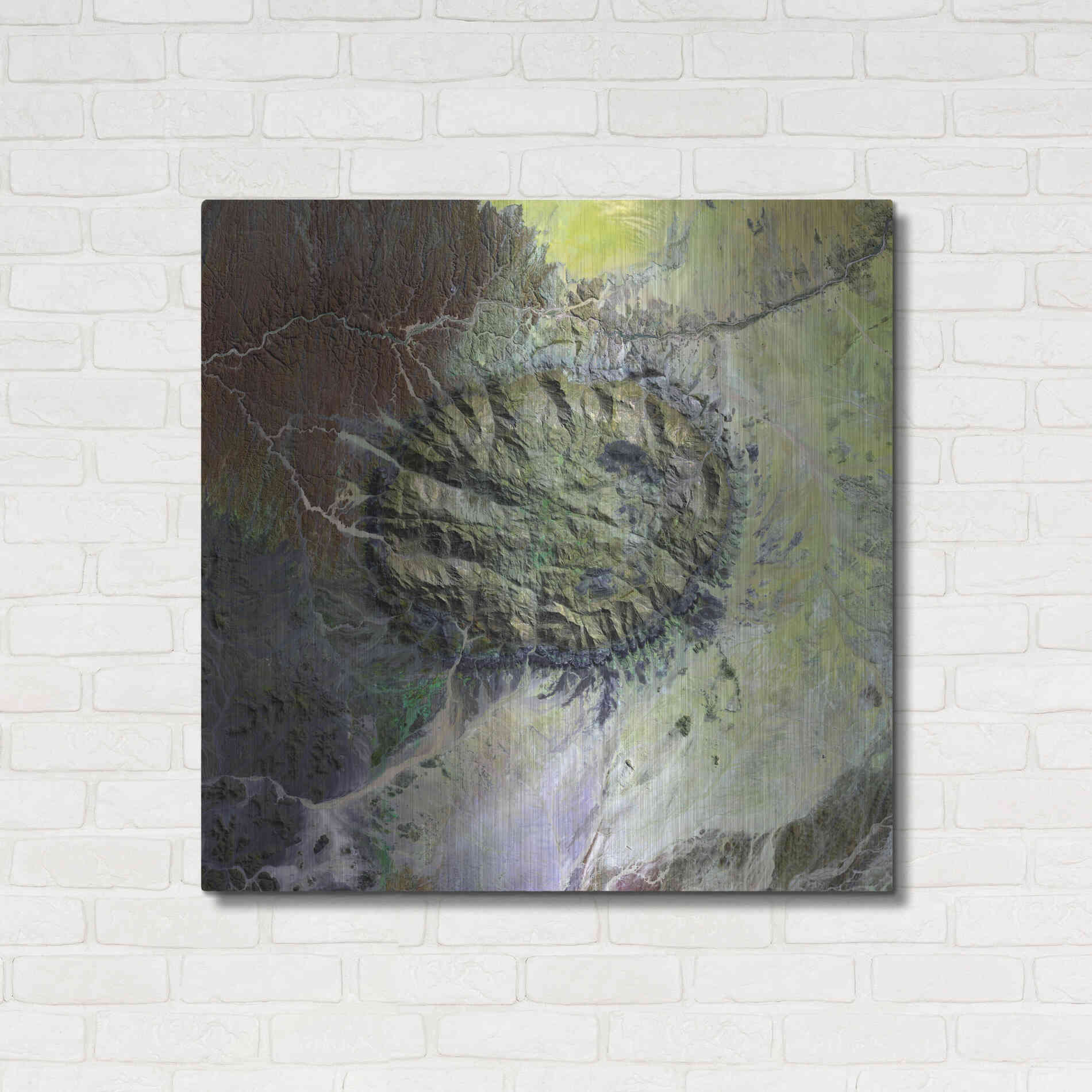 Luxe Metal Art 'Earth as Art: Brandberg Massif' Metal Wall Art,36x36