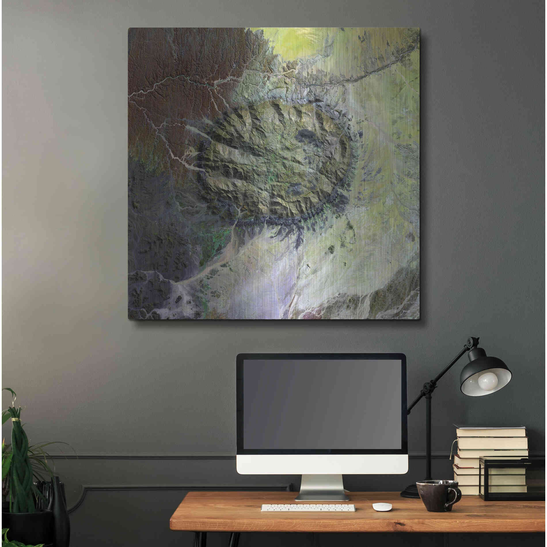Luxe Metal Art 'Earth as Art: Brandberg Massif' Metal Wall Art,36x36