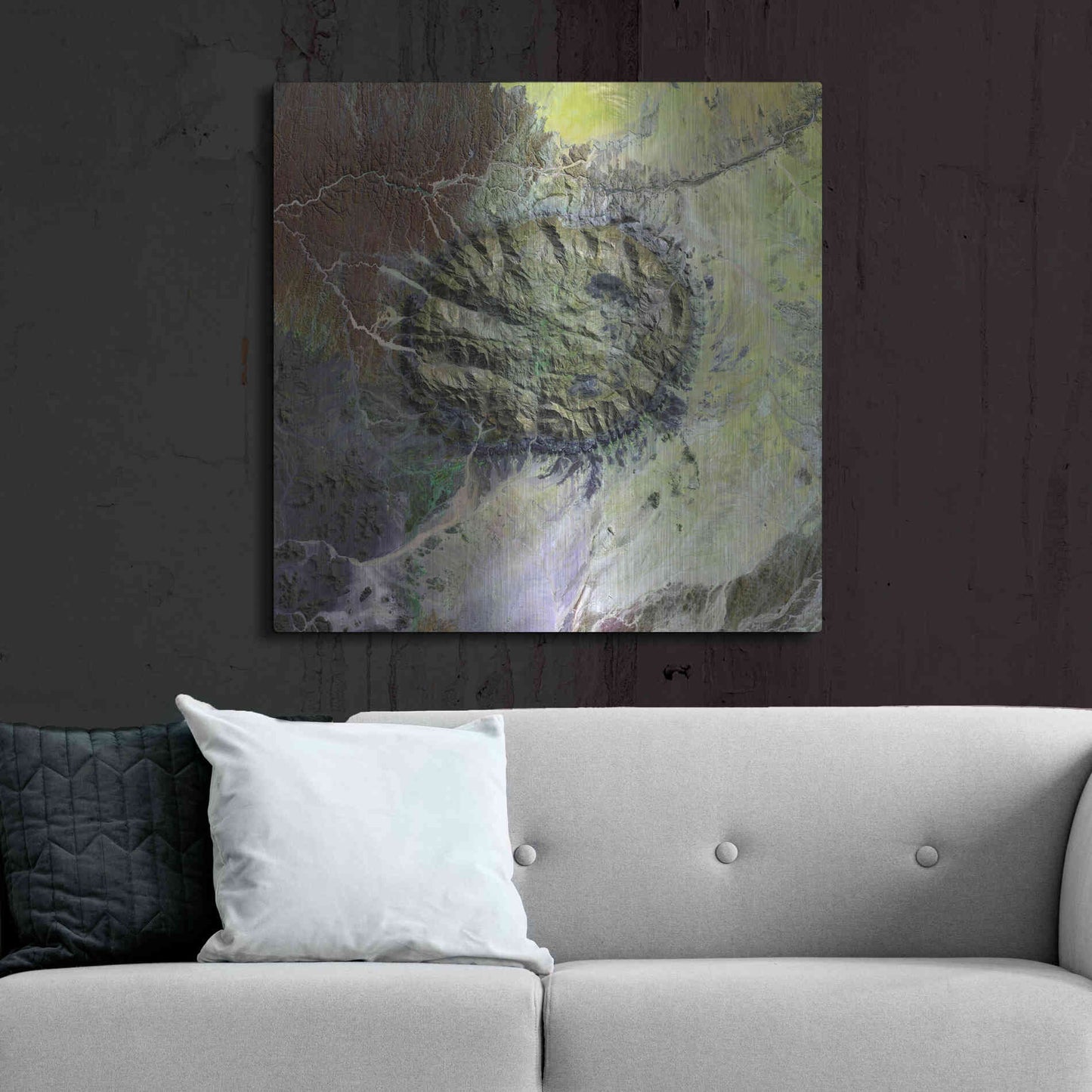 Luxe Metal Art 'Earth as Art: Brandberg Massif' Metal Wall Art,36x36