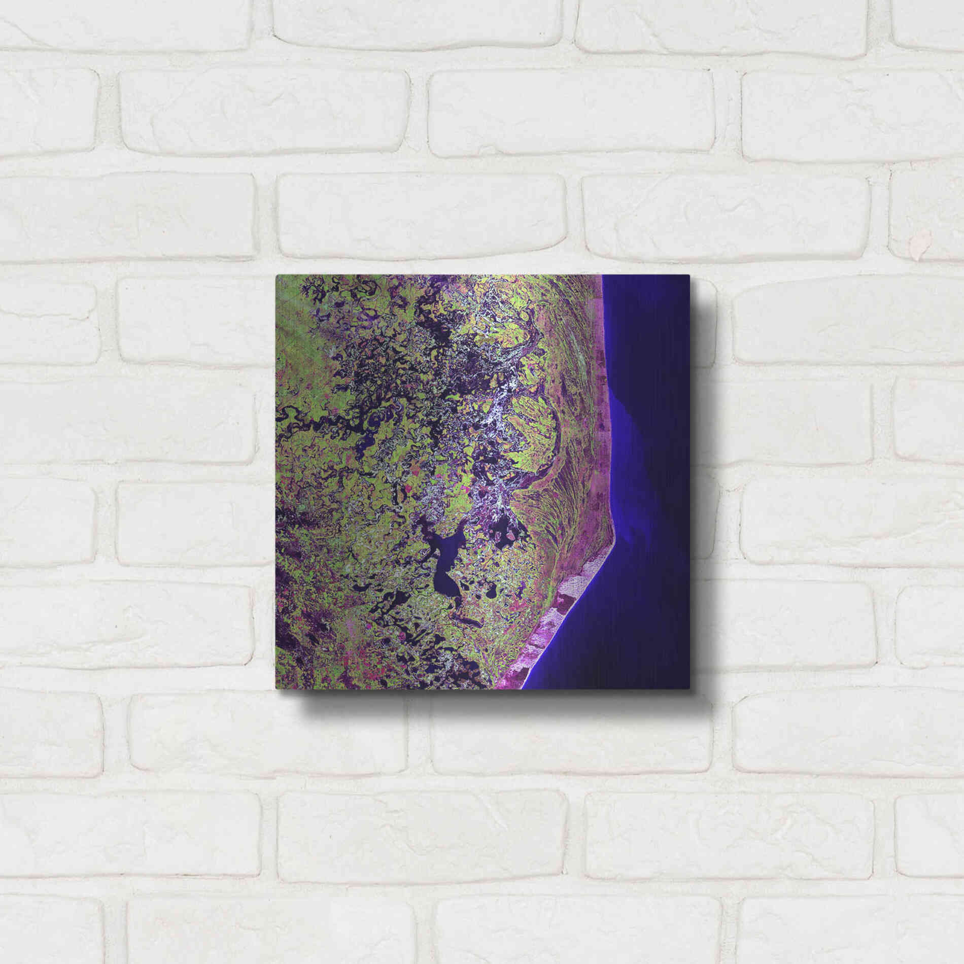 Luxe Metal Art 'Earth as Art: Cabo San Antonio' Metal Wall Art,12x12