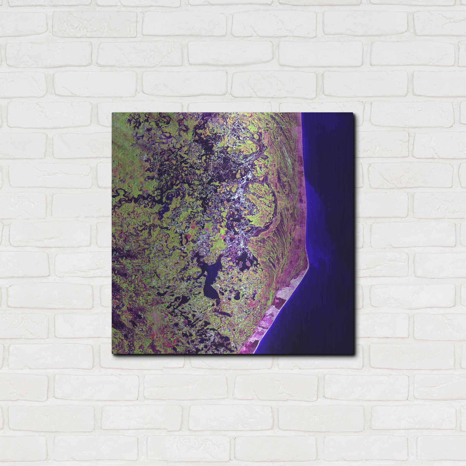 Luxe Metal Art 'Earth as Art: Cabo San Antonio' Metal Wall Art,24x24