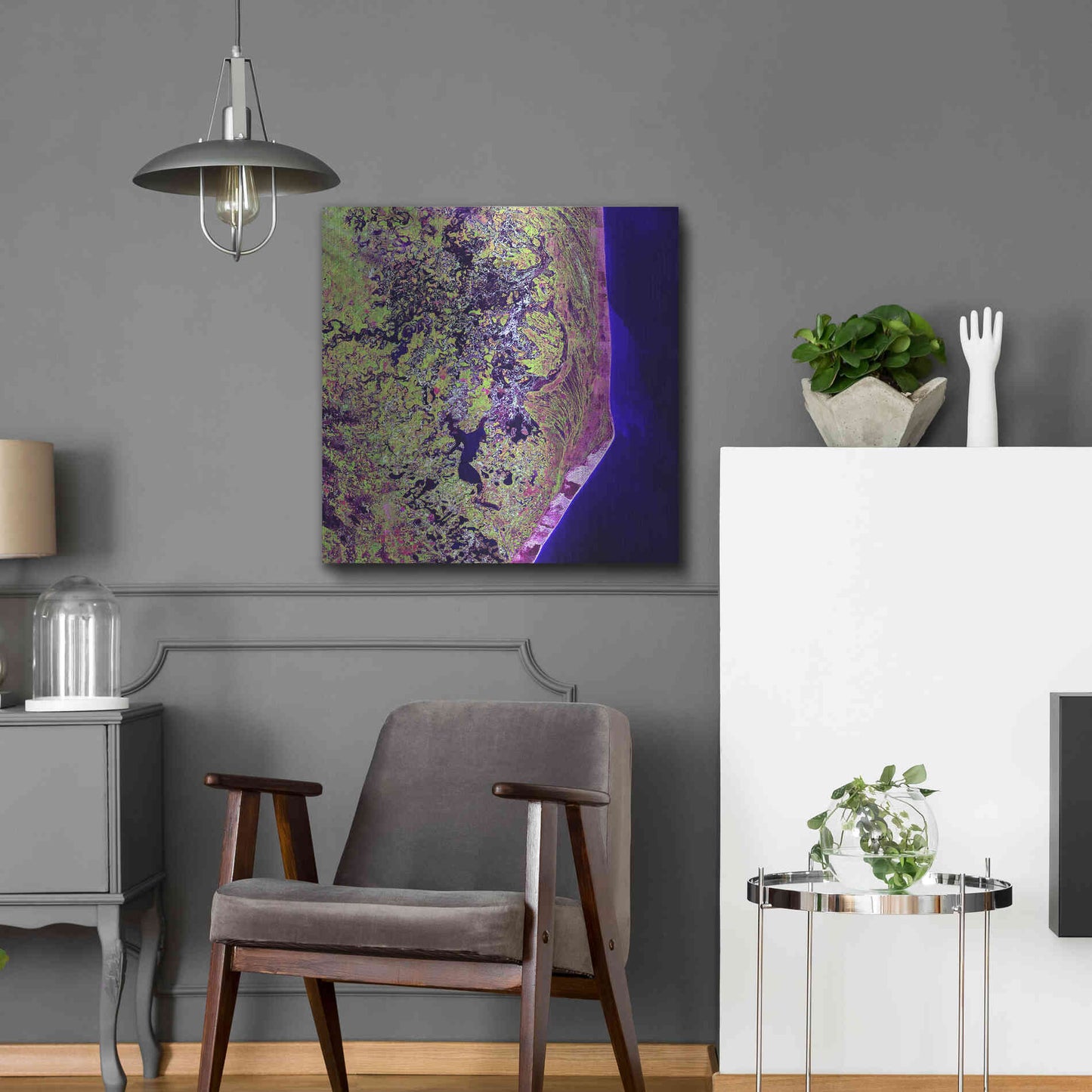 Luxe Metal Art 'Earth as Art: Cabo San Antonio' Metal Wall Art,24x24