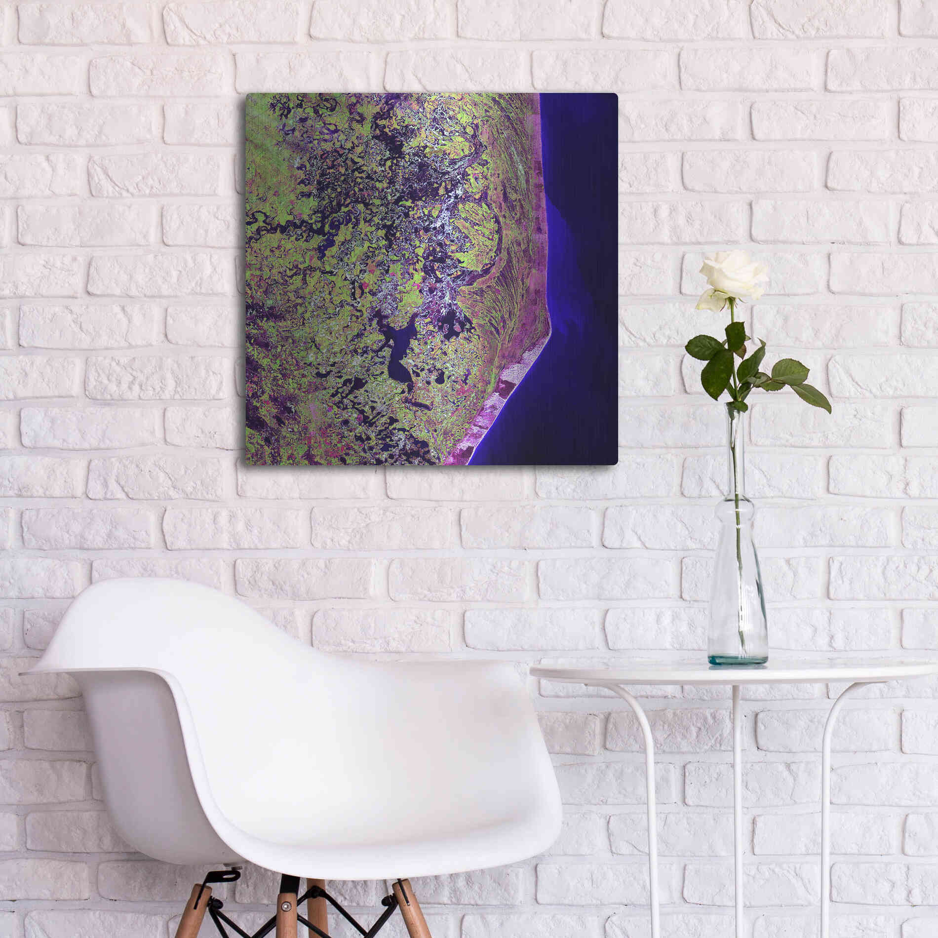 Luxe Metal Art 'Earth as Art: Cabo San Antonio' Metal Wall Art,24x24