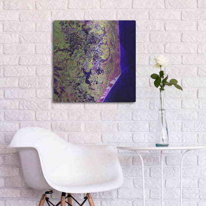 Luxe Metal Art 'Earth as Art: Cabo San Antonio' Metal Wall Art,24x24