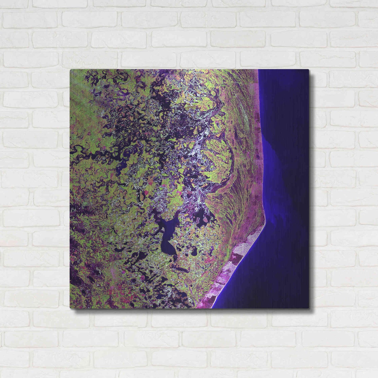 Luxe Metal Art 'Earth as Art: Cabo San Antonio' Metal Wall Art,36x36