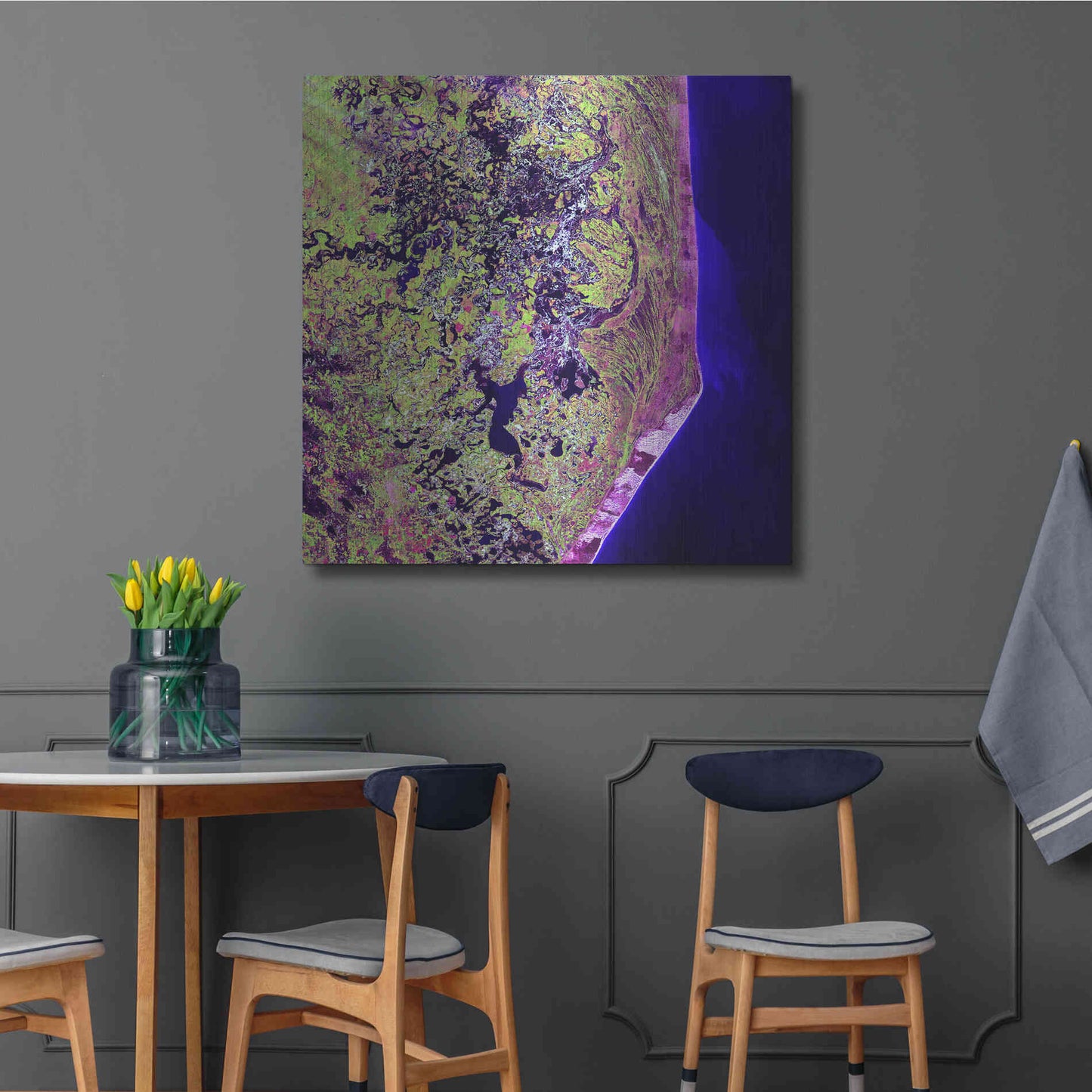 Luxe Metal Art 'Earth as Art: Cabo San Antonio' Metal Wall Art,36x36