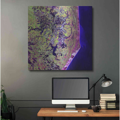 Luxe Metal Art 'Earth as Art: Cabo San Antonio' Metal Wall Art,36x36