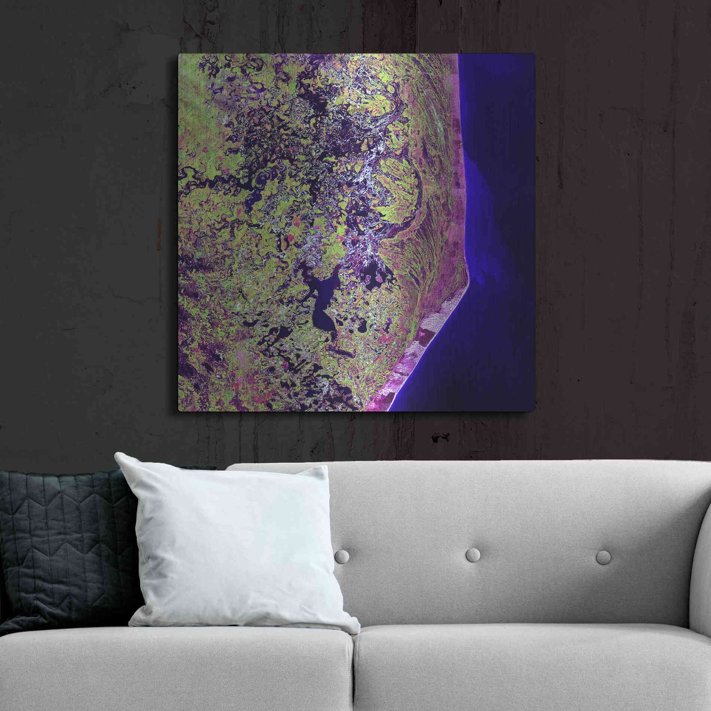 Luxe Metal Art 'Earth as Art: Cabo San Antonio' Metal Wall Art,36x36