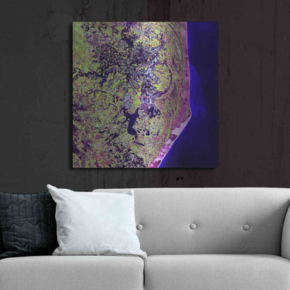 Luxe Metal Art 'Earth as Art: Cabo San Antonio' Metal Wall Art,36x36