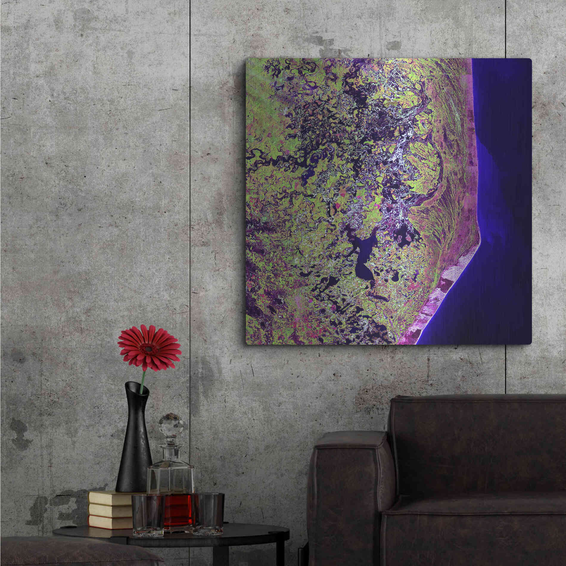 Luxe Metal Art 'Earth as Art: Cabo San Antonio' Metal Wall Art,36x36