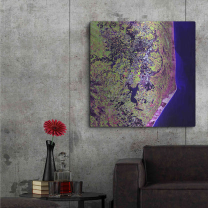 Luxe Metal Art 'Earth as Art: Cabo San Antonio' Metal Wall Art,36x36