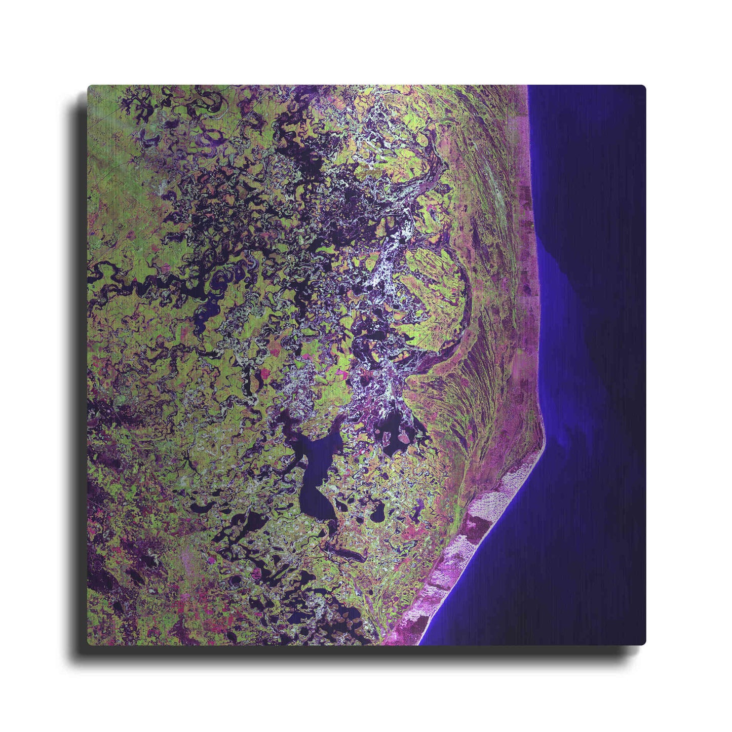 Luxe Metal Art 'Earth as Art: Cabo San Antonio' Metal Wall Art